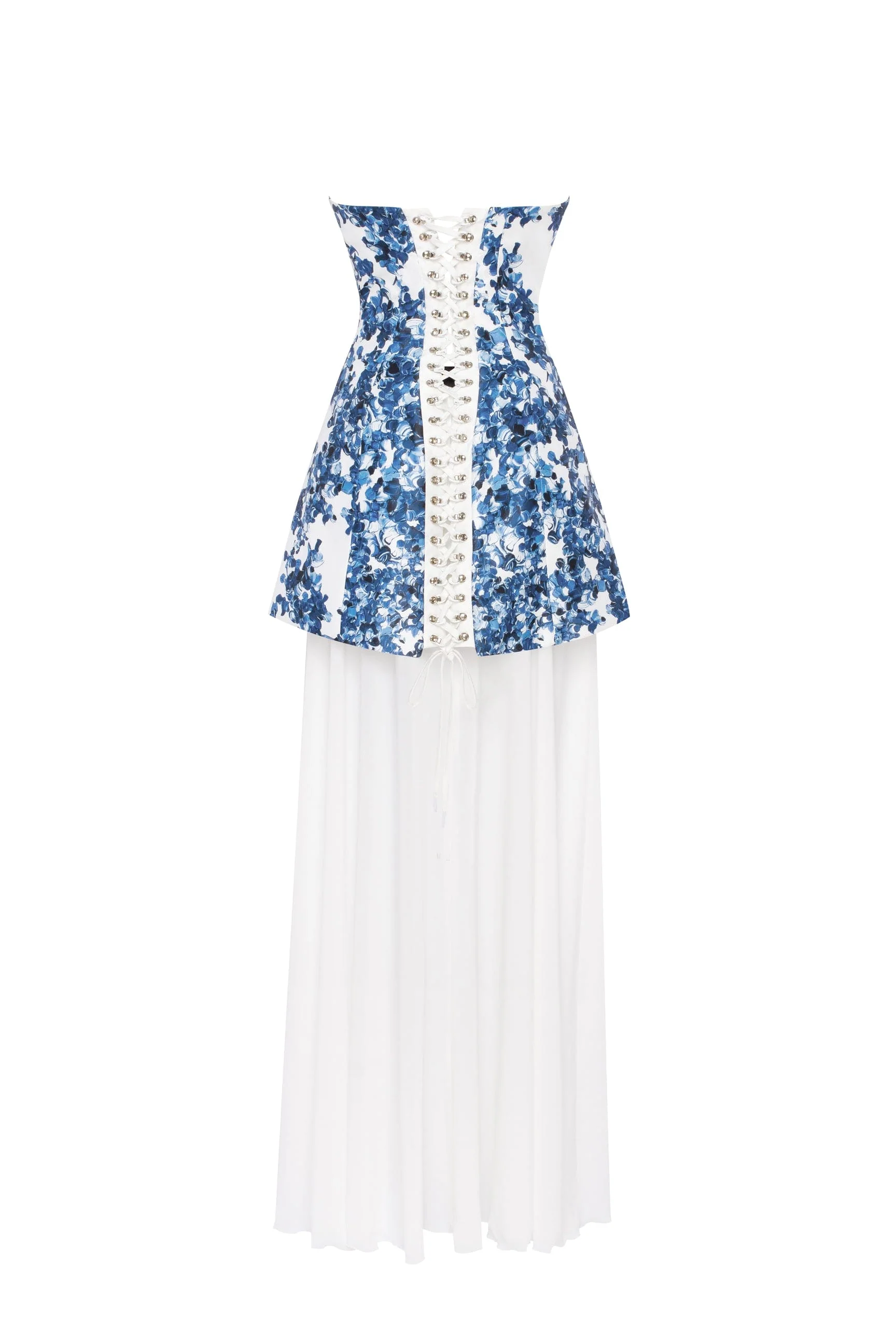 2-in-1 blue hydrangea mini with a detachable underskirt - Image 3