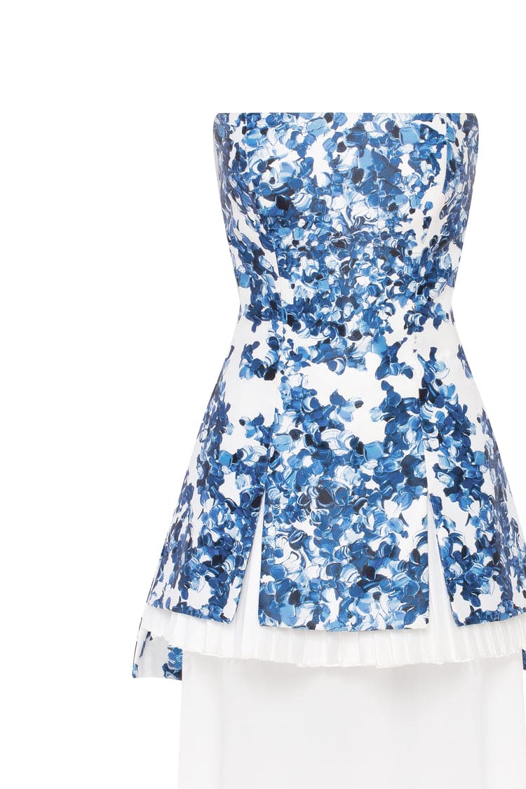 2-in-1 blue hydrangea mini with a detachable underskirt - Image 5