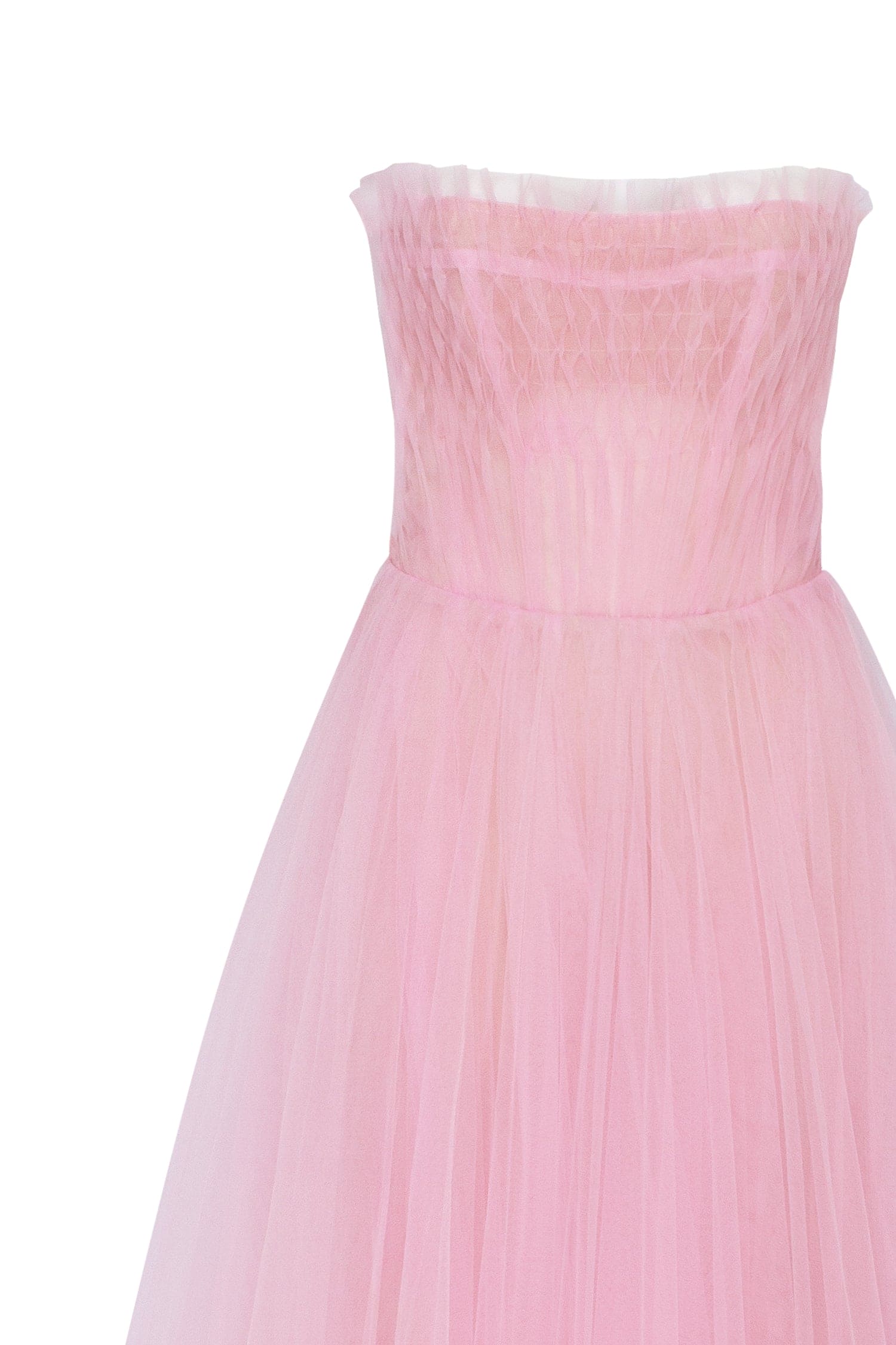 Airy tulle maxi dress in Barbie pink - Image 6