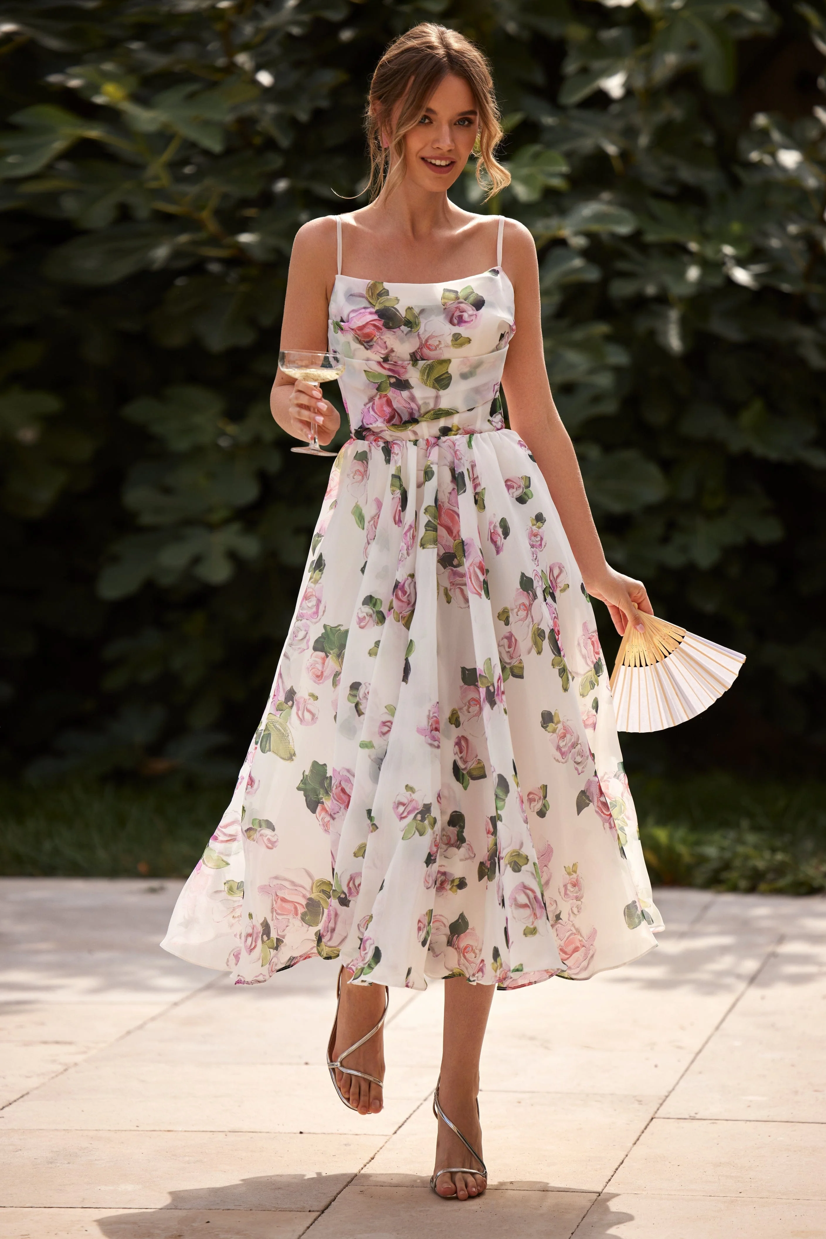Apple Blossom spaghetti strap midi dress - Image 8