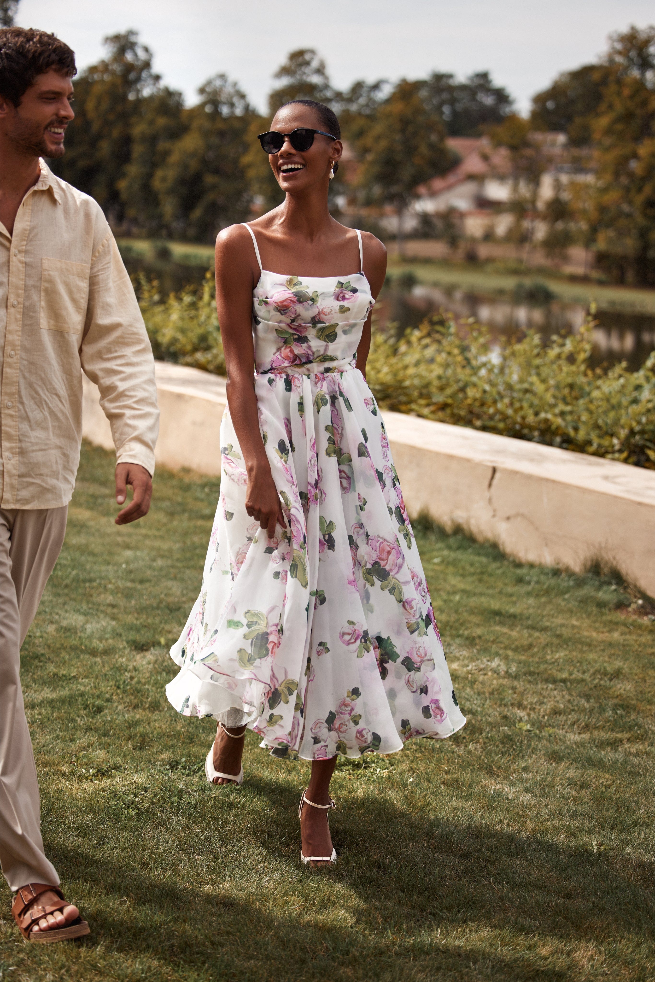 Apple Blossom spaghetti strap midi dress - Image 9