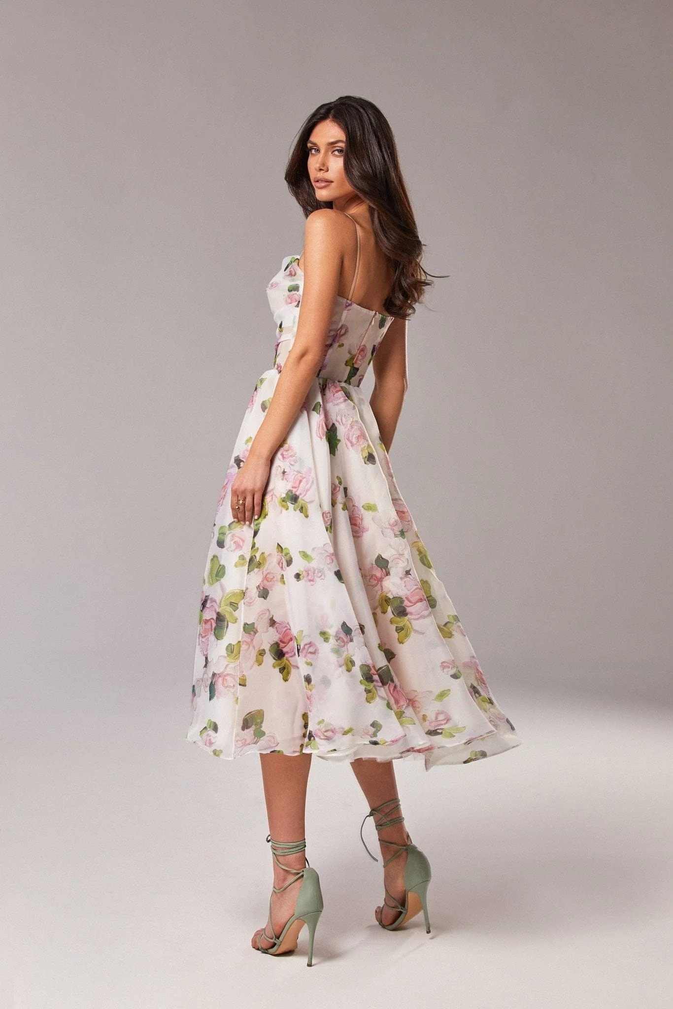 Apple Blossom Tender spaghetti strap midi dress - Image 3
