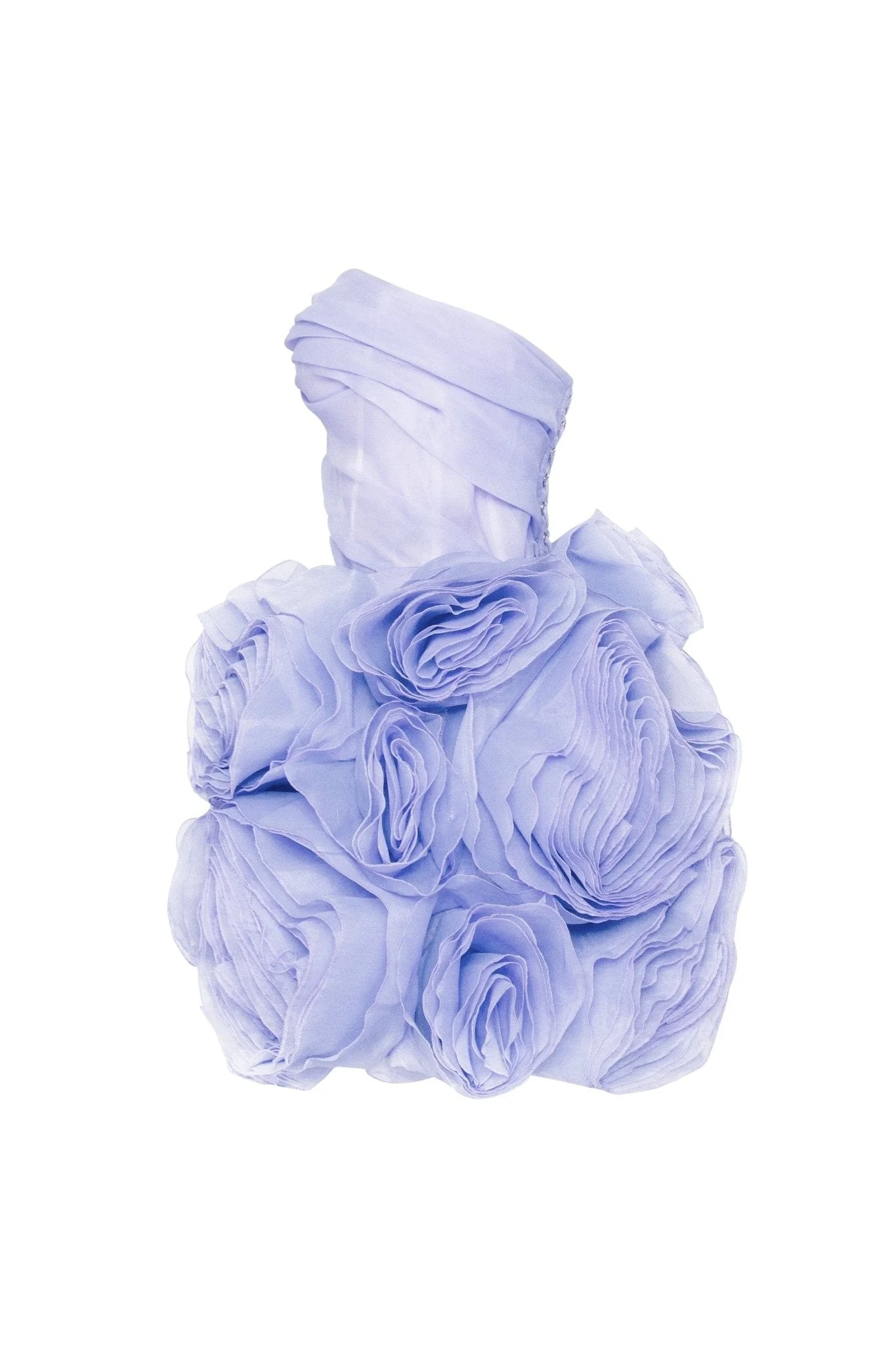 Appliquéd organza lavender mini dress - Image 4