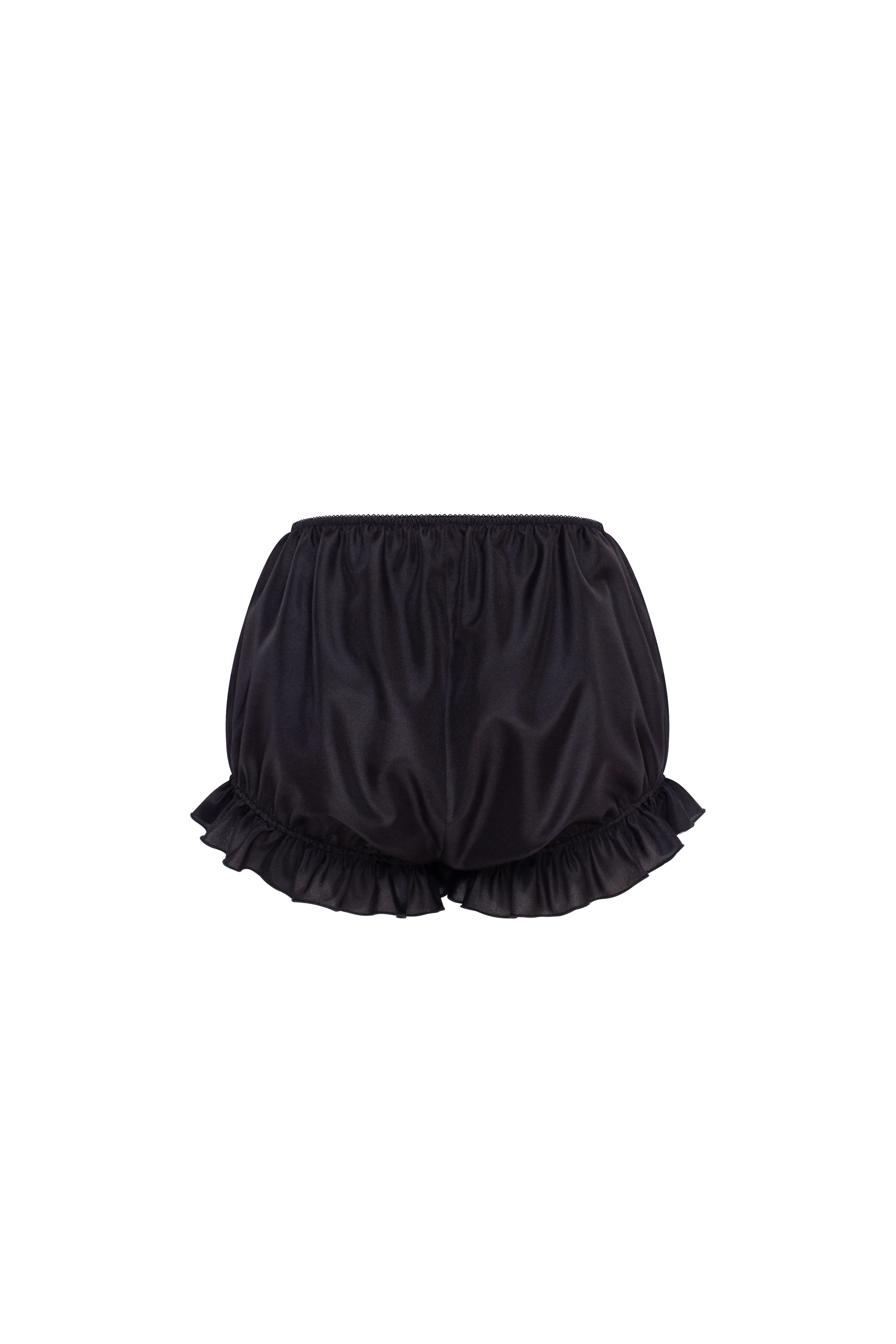 Balloon taffeta black mini skirt, Parisienne - Image 10