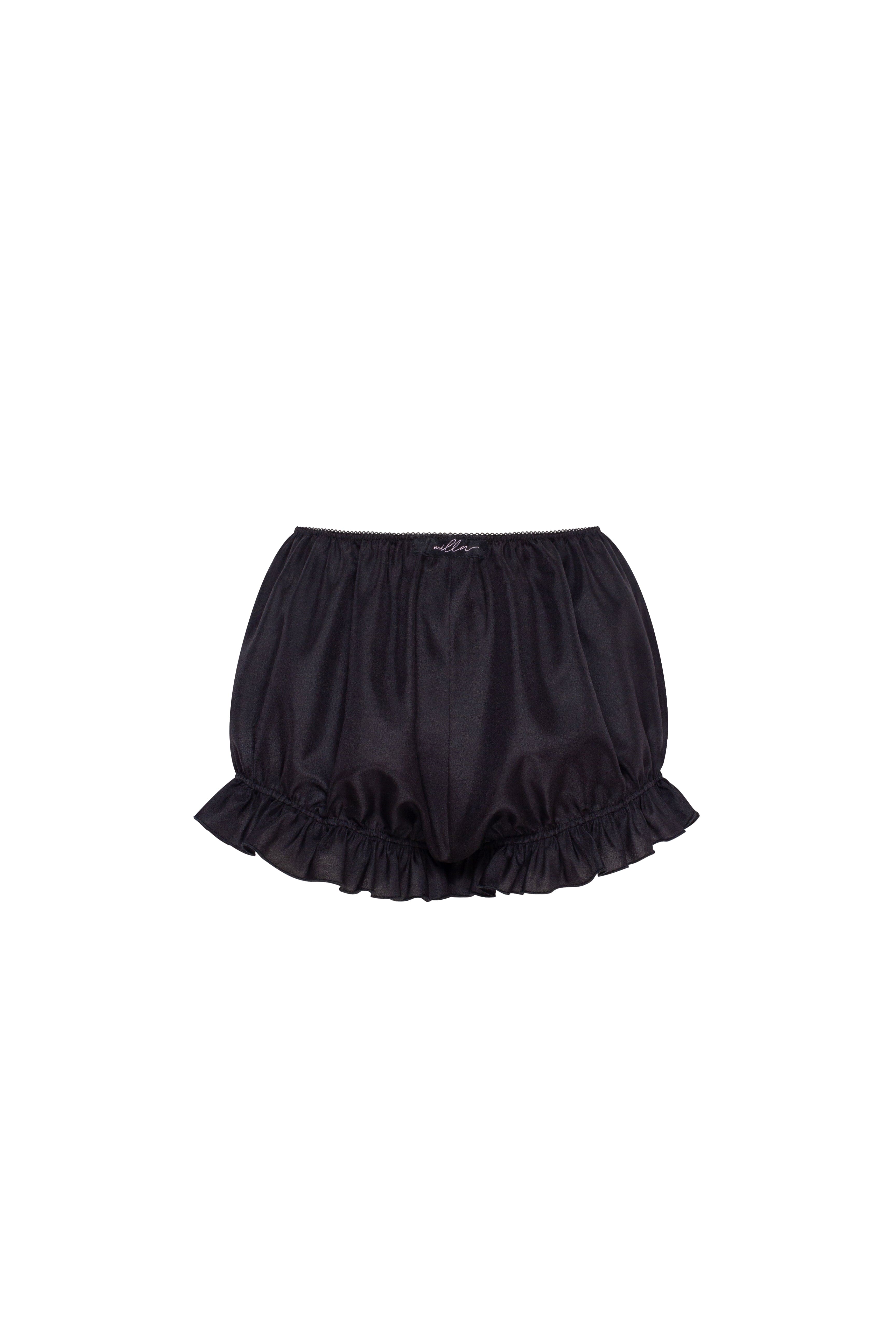 Balloon taffeta black mini skirt, Parisienne - Image 8