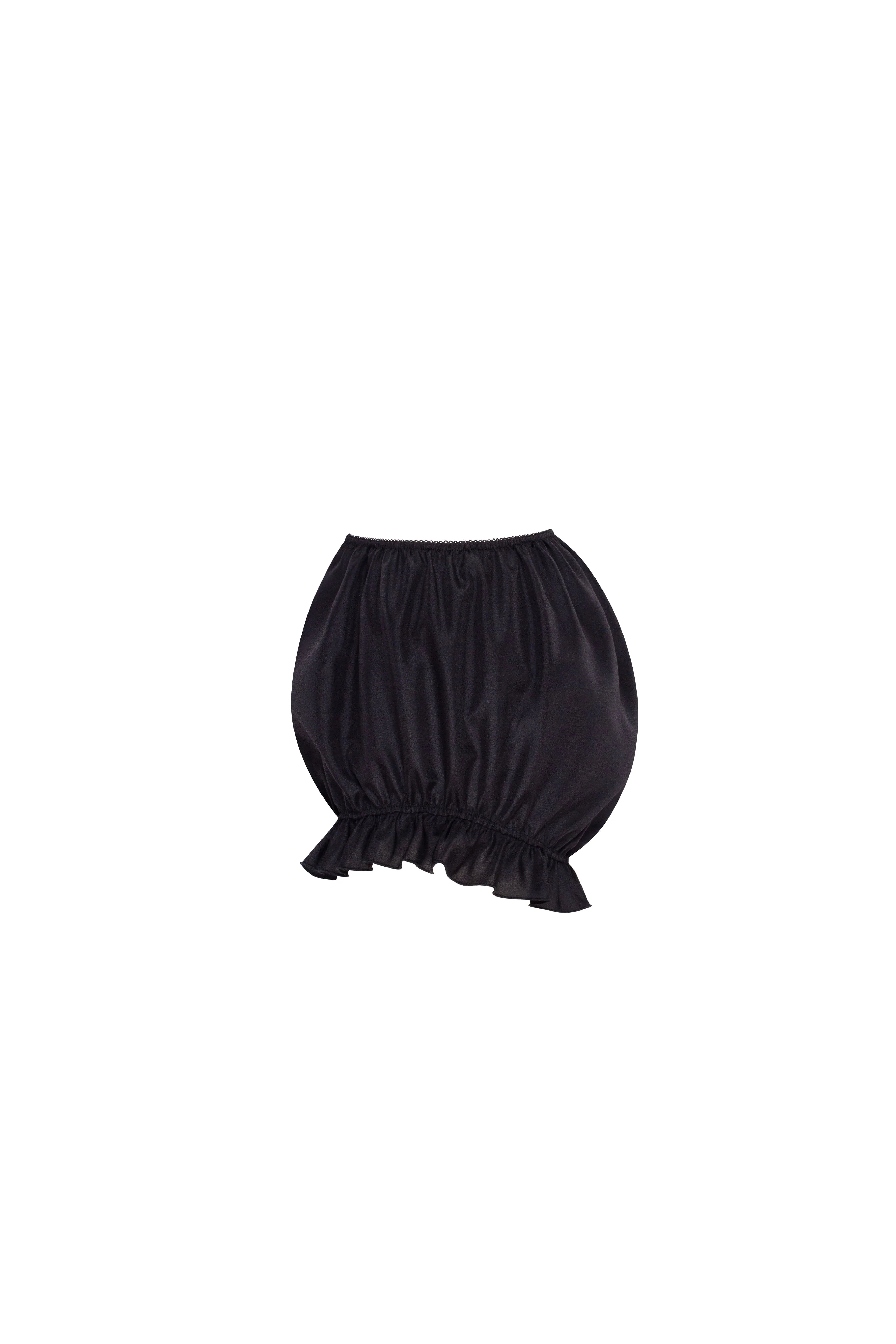 Balloon taffeta black mini skirt, Parisienne - Image 9