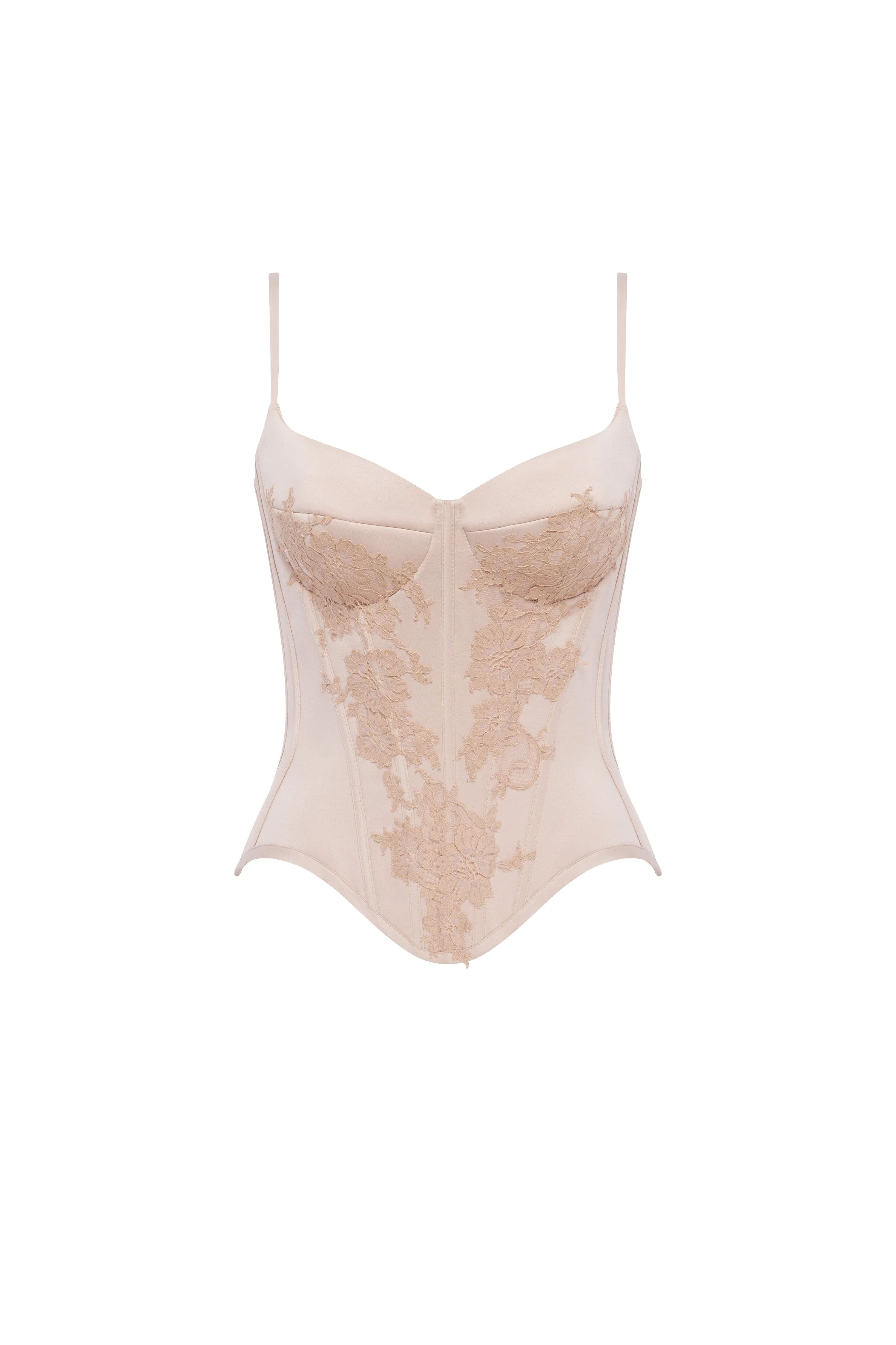 Beige sculpting lace corset, Parisienne - Image 2