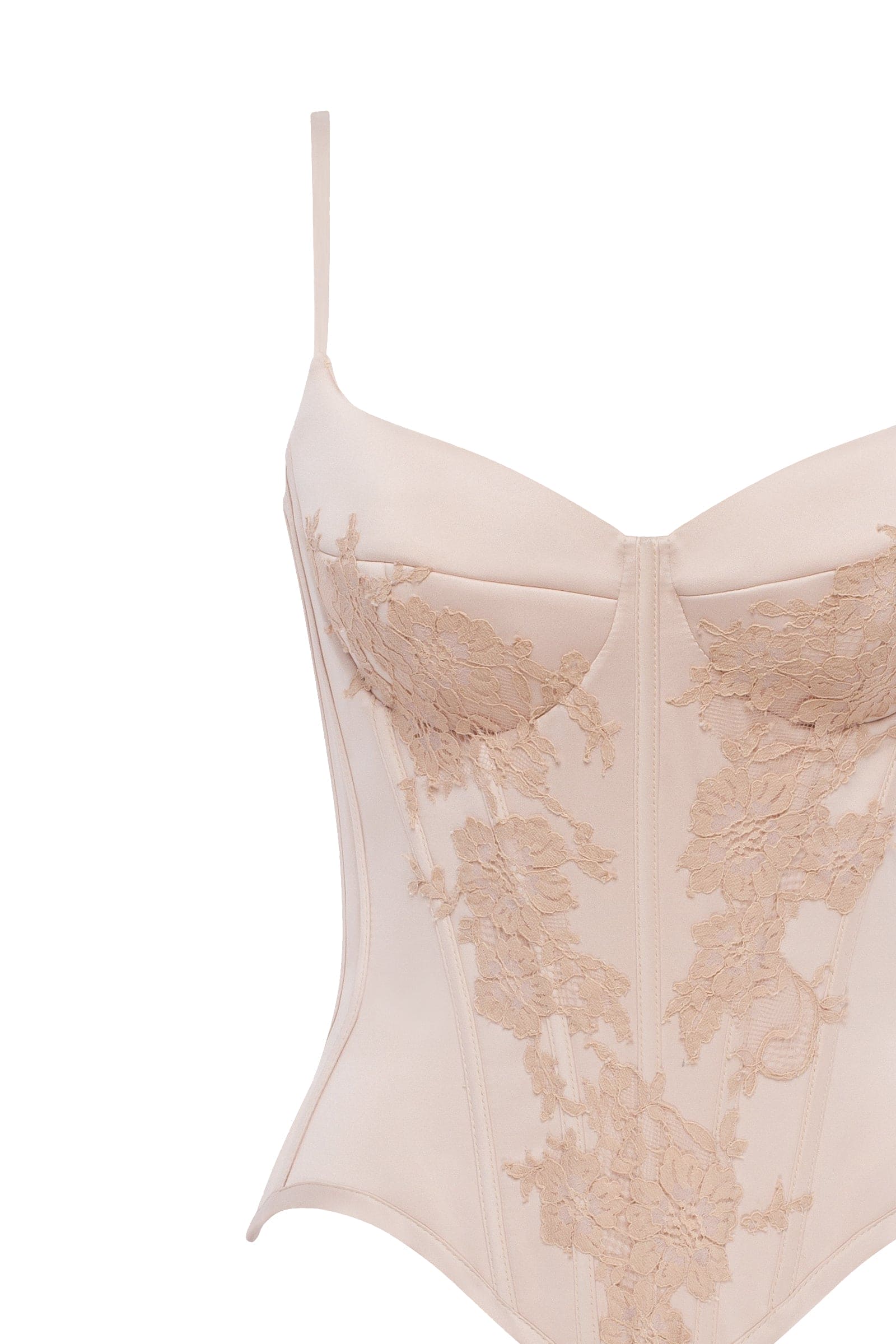 Beige sculpting lace corset, Parisienne - Image 5