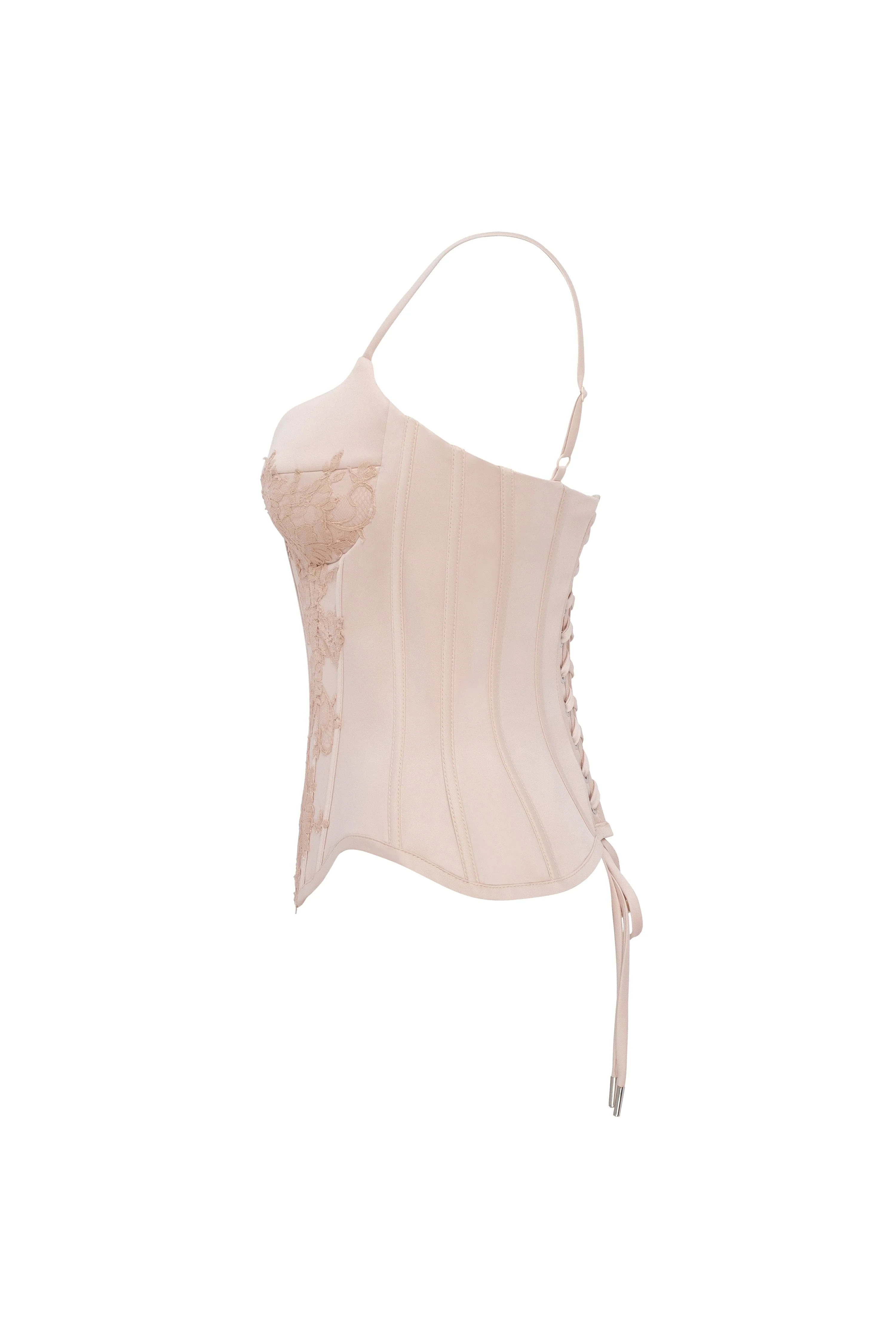 Beige sculpting lace corset, Parisienne - Image 7