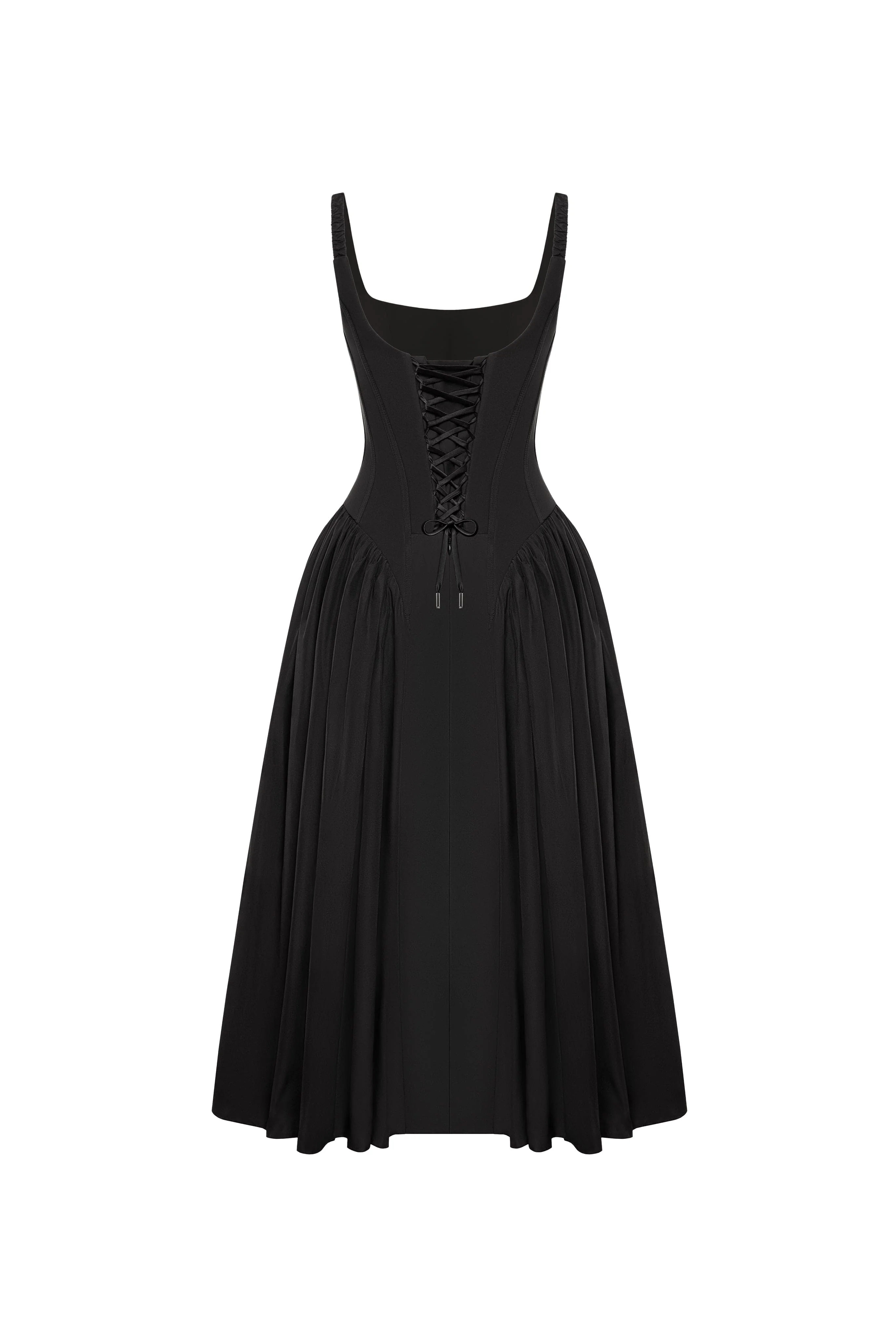 Black corset midi dress - Image 4