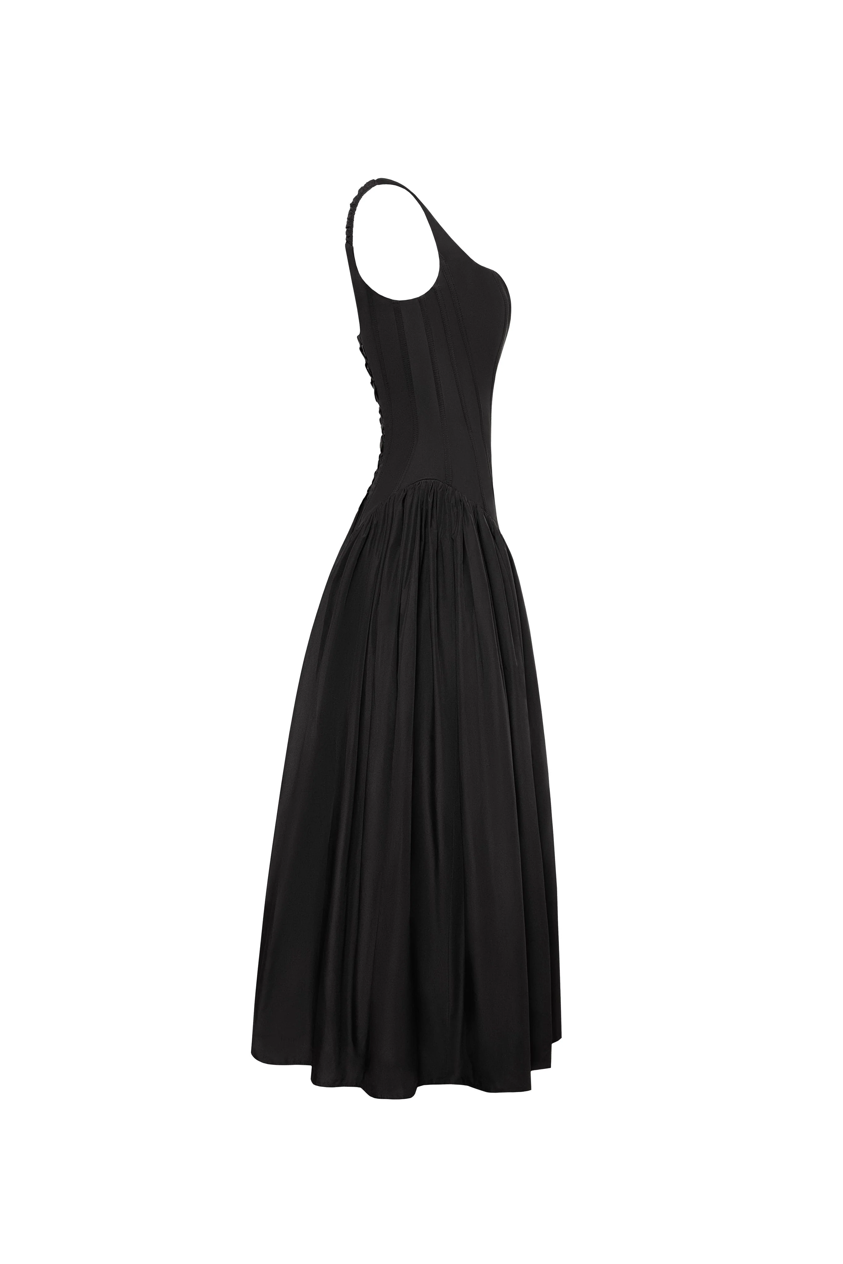 Black corset midi dress - Image 6