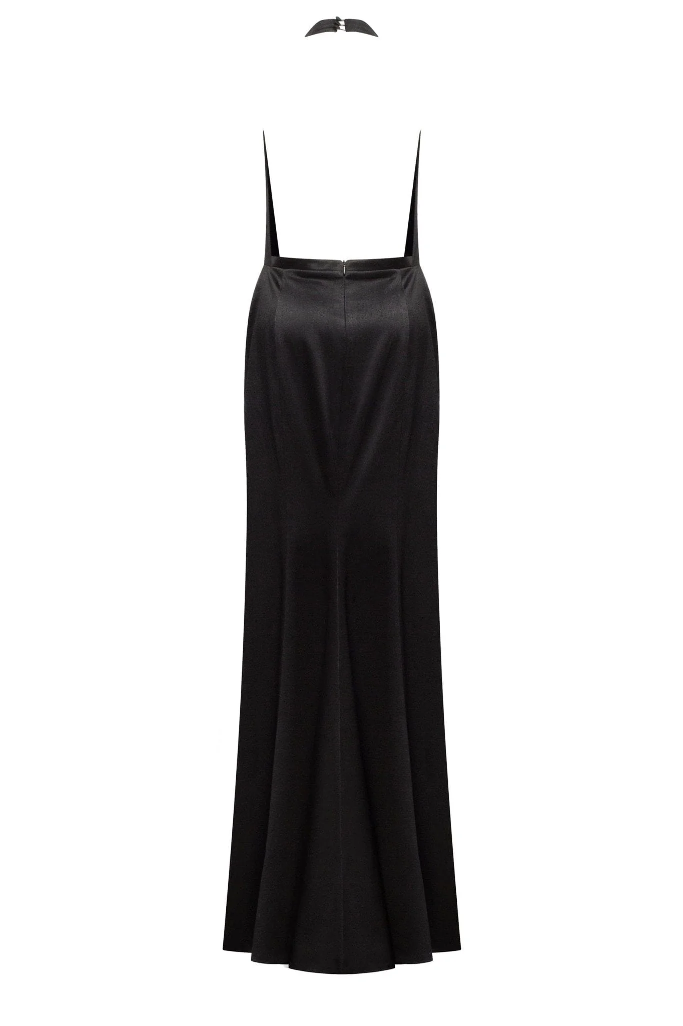 Black Mock neck sleeveless low slit dress - Image 4