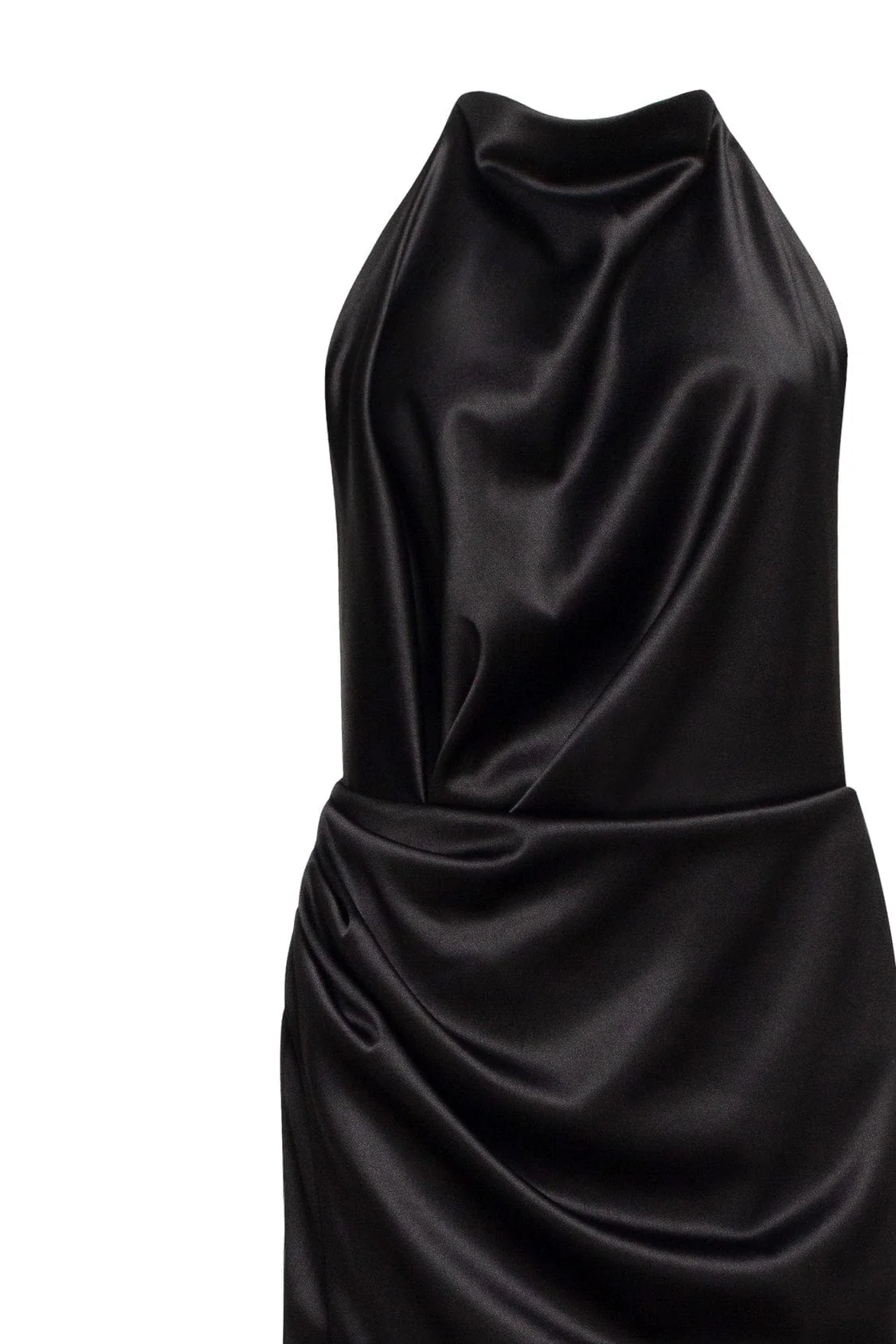 Black Mock neck sleeveless low slit dress - Image 6