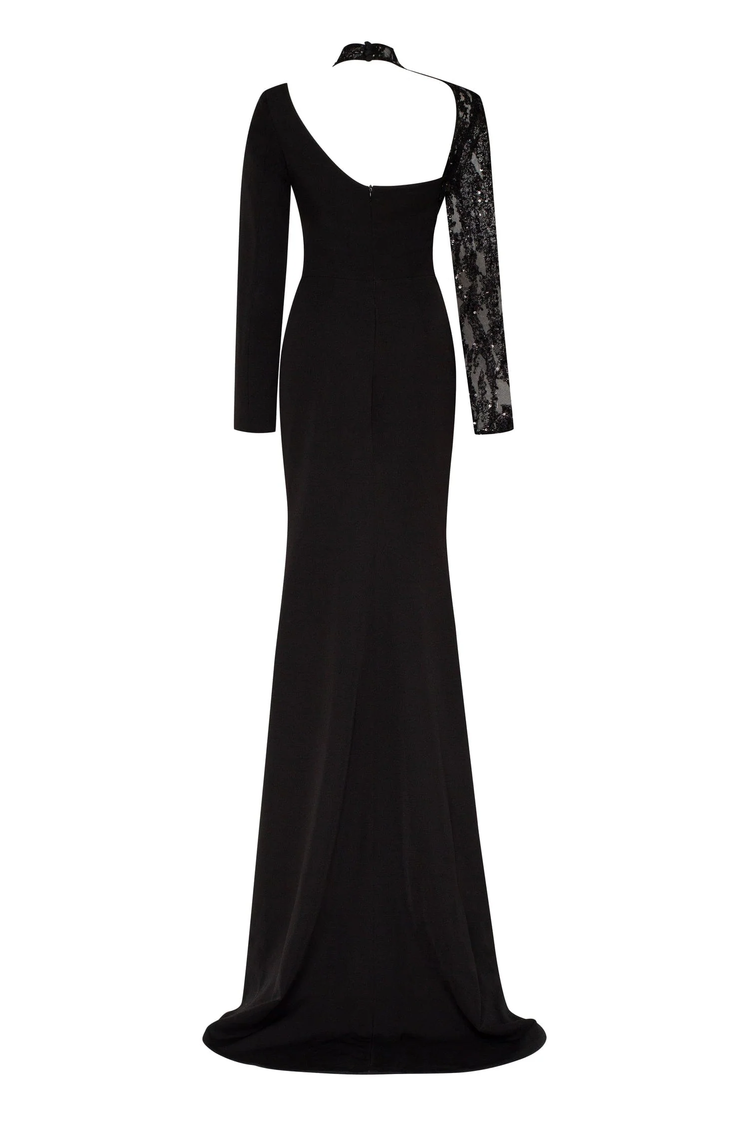 Trumpet gown with detachable sleeve - Image 4