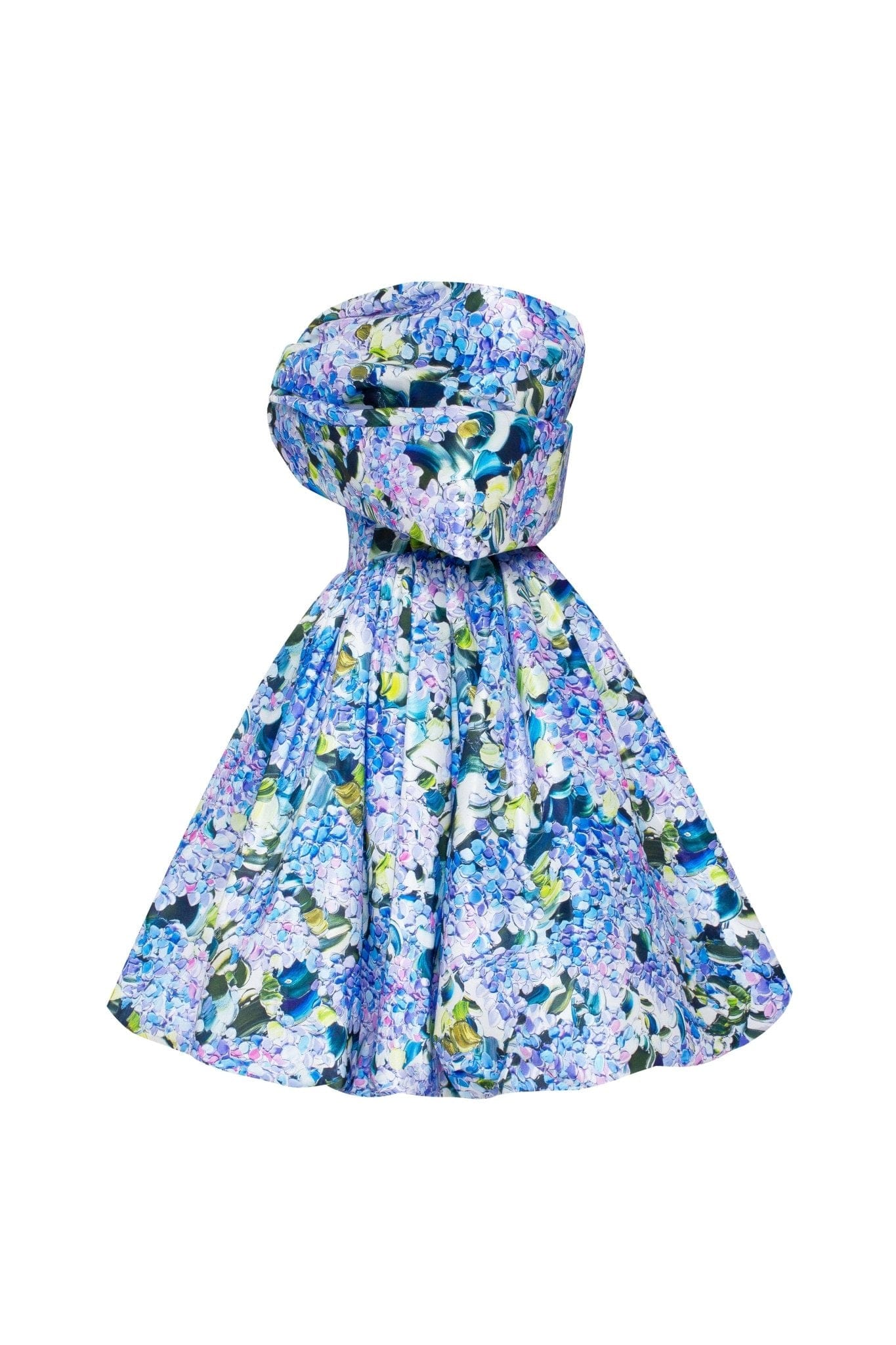 Blue Hydrangea bow-detailed mini dress - Image 7