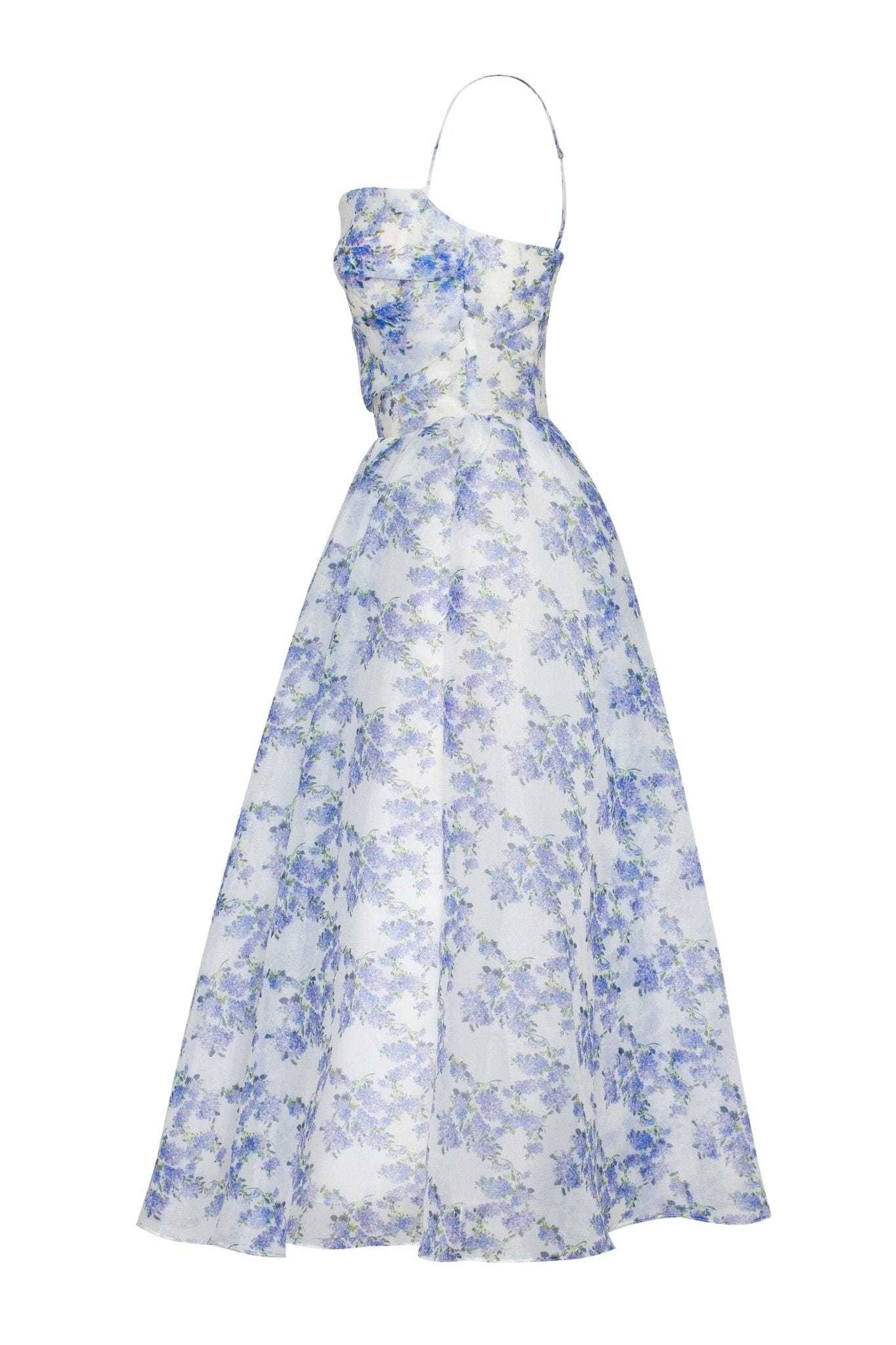 Blue Hydrangea spaghetti strap midi dress - Image 7