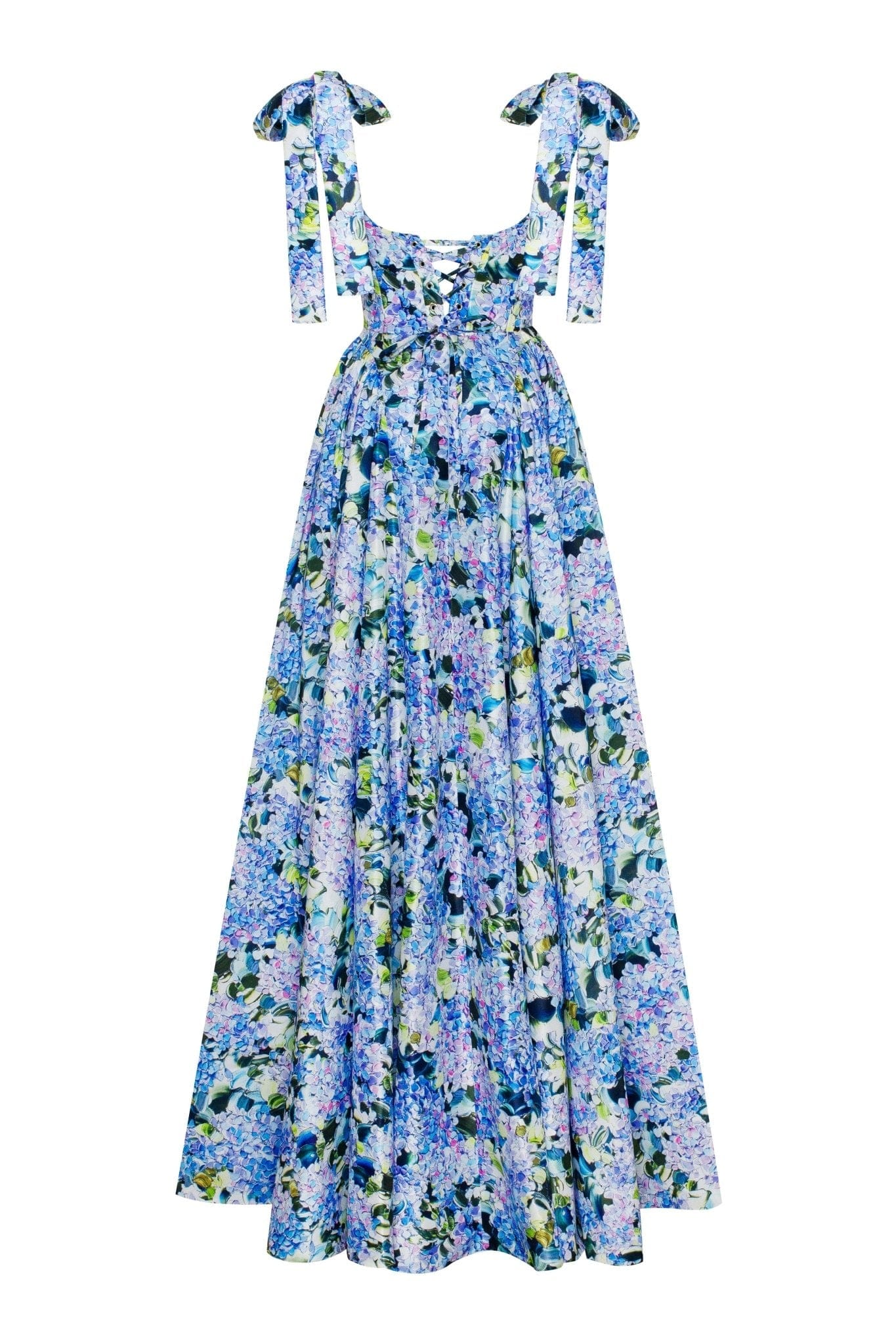 Blue Hydrangea strapped maxi dress - Image 4