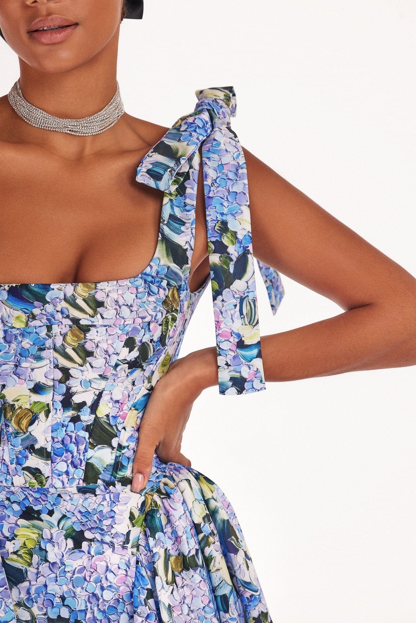 Blue Hydrangea strapped maxi dress - Image 5