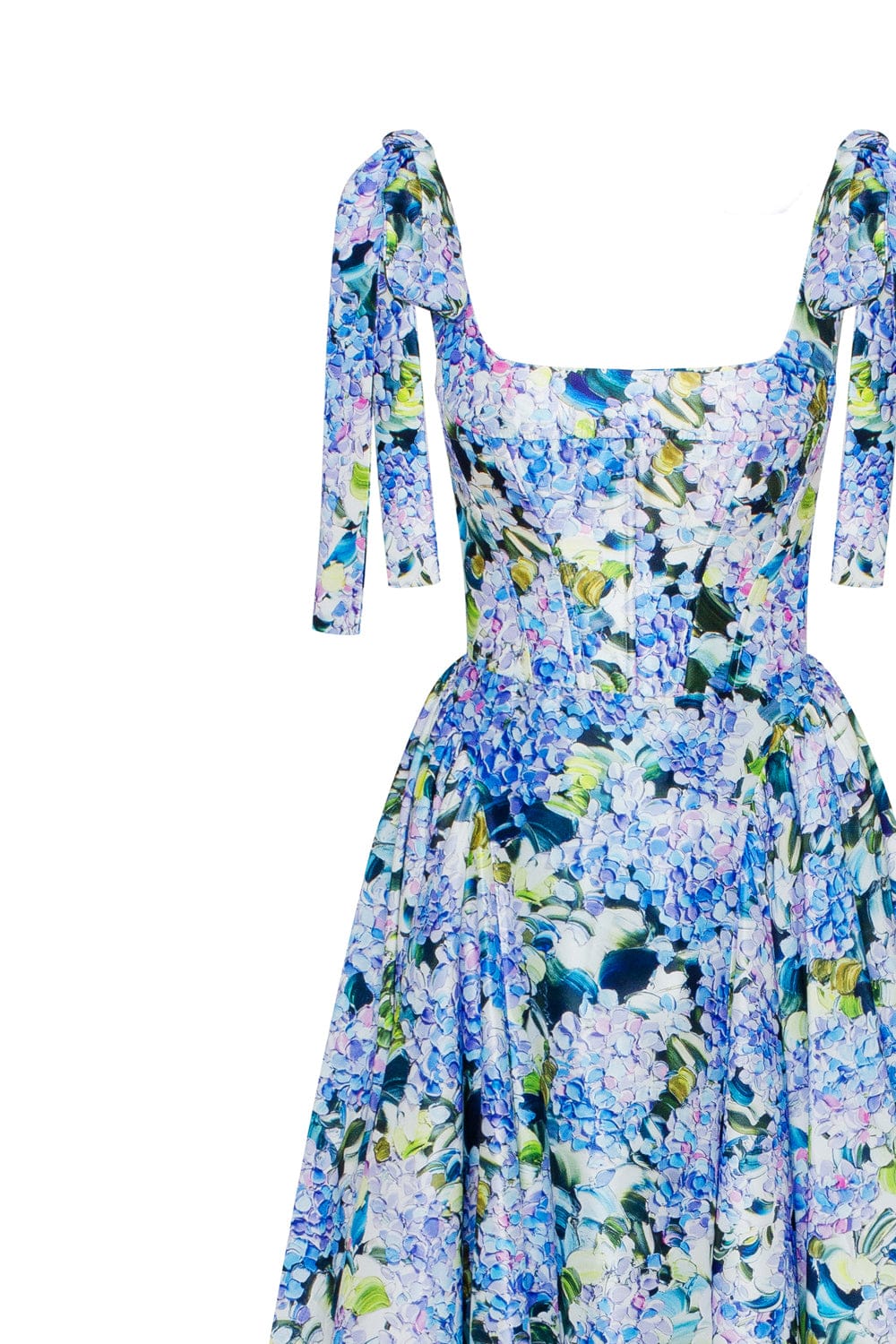 Blue Hydrangea strapped maxi dress - Image 6