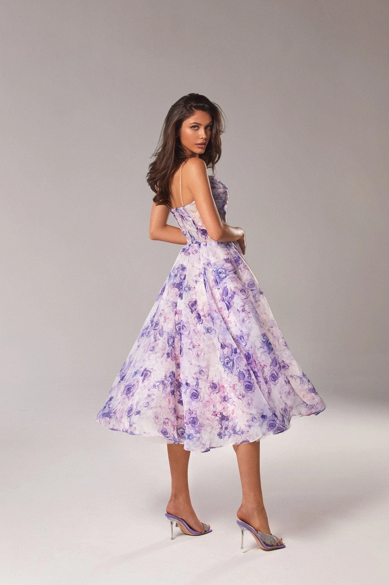 Blue Peony Tender spaghetti strap midi dress - Image 3