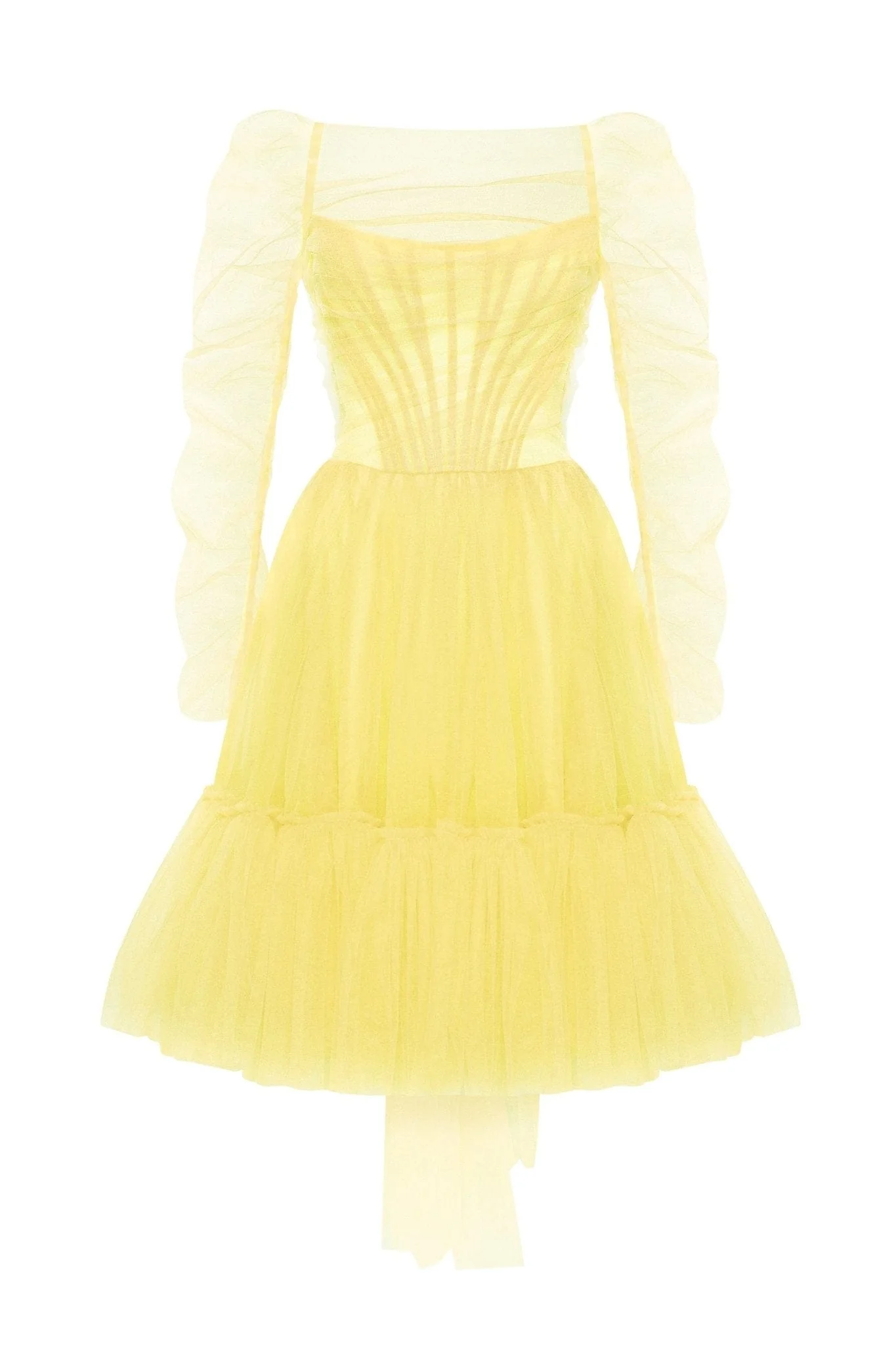 Bright Yellow tulle dress - Image 2