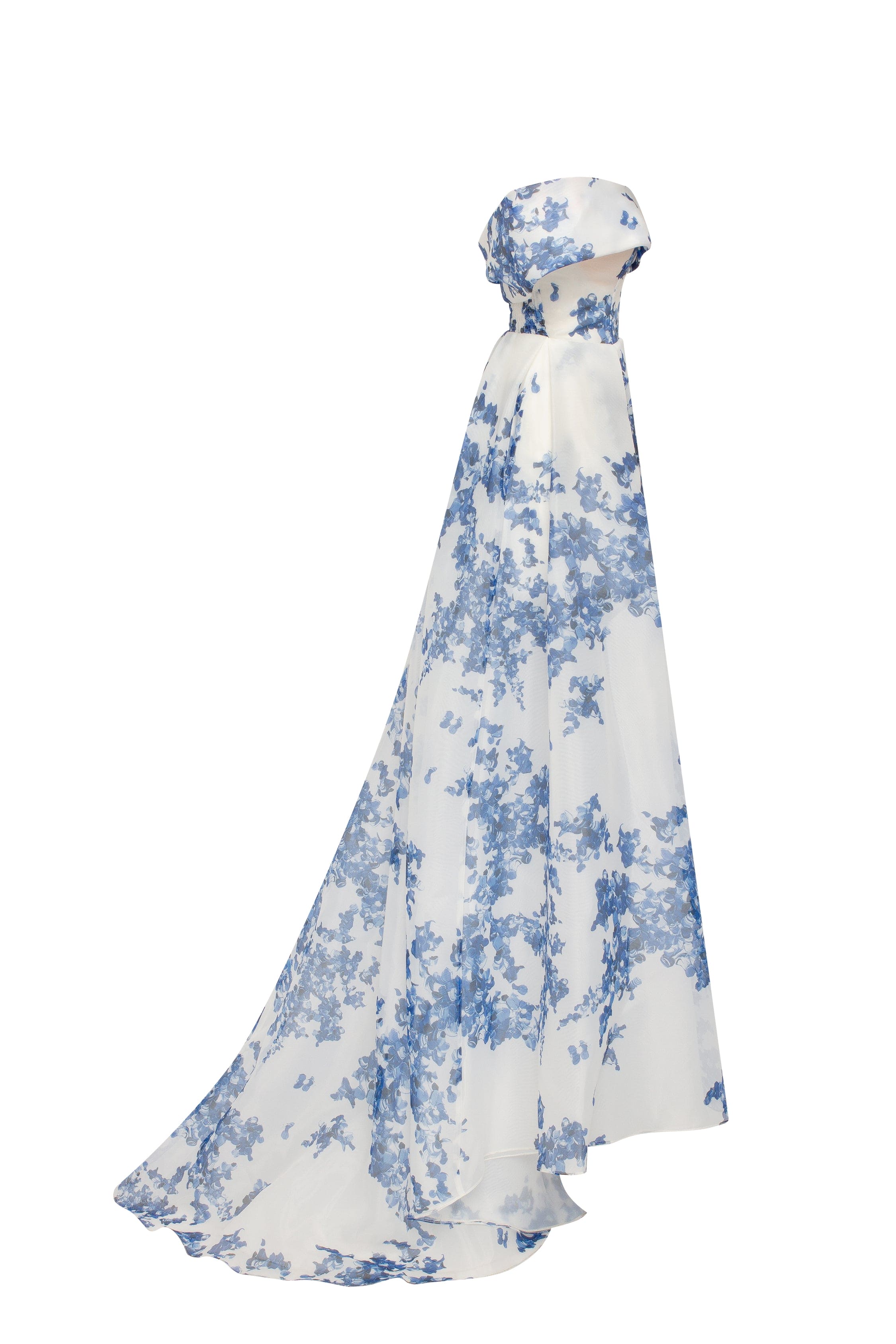 Catchy off-the-shoulder blue hydrangea maxi dress, Garden of Eden - Image 7