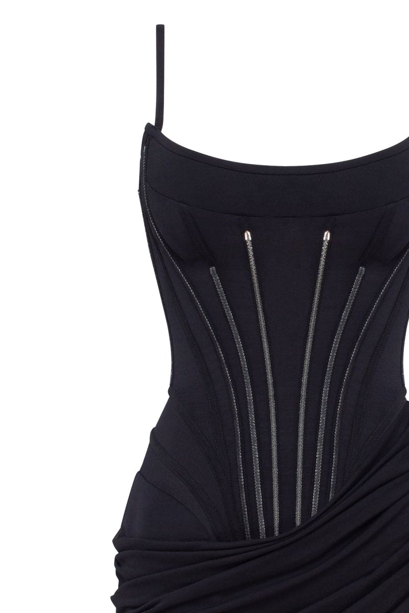 Chic fitted corset mini dress, Parisienne - Image 6