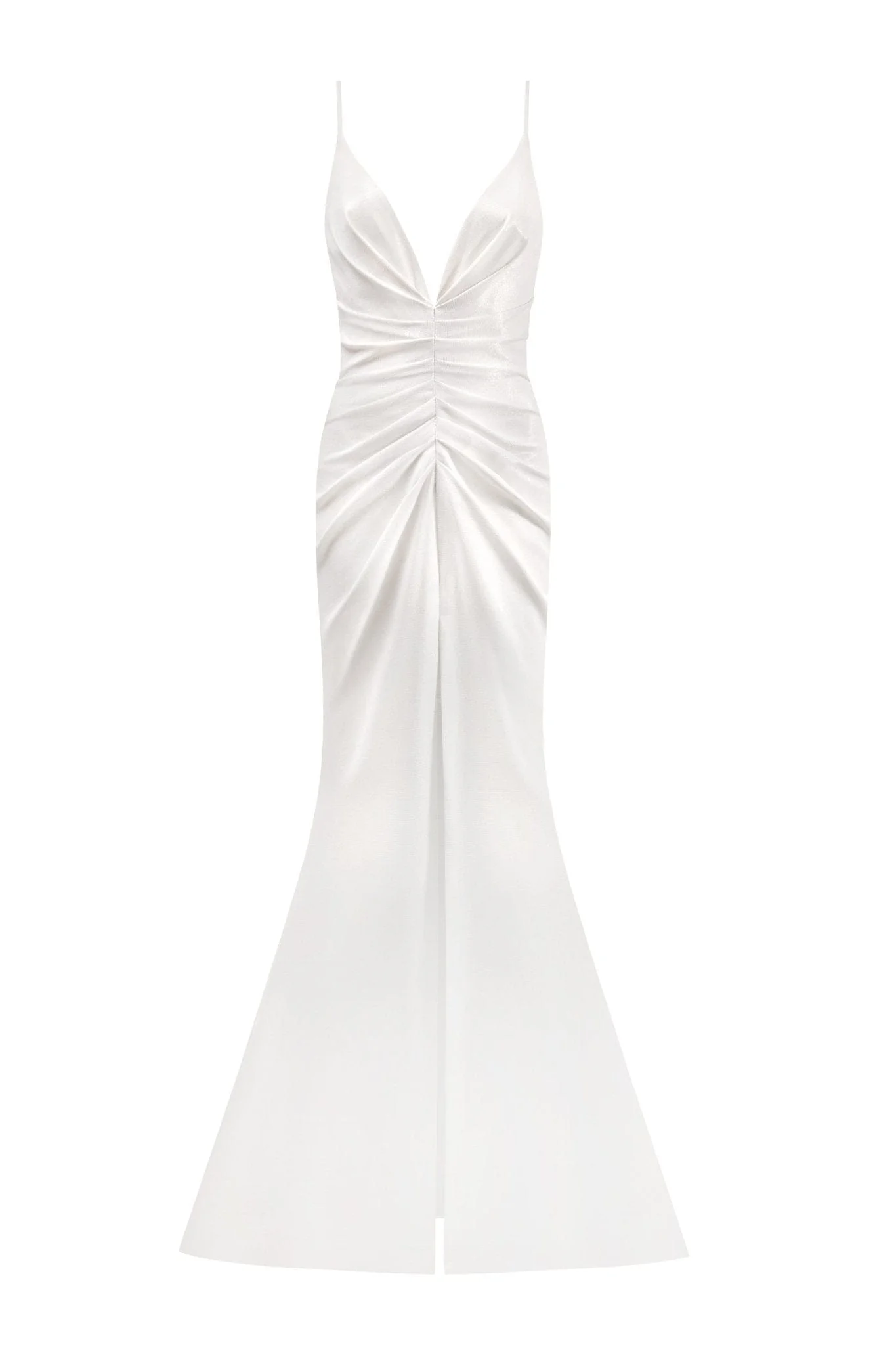 Chic mermaid maxi dress in white - Image 2