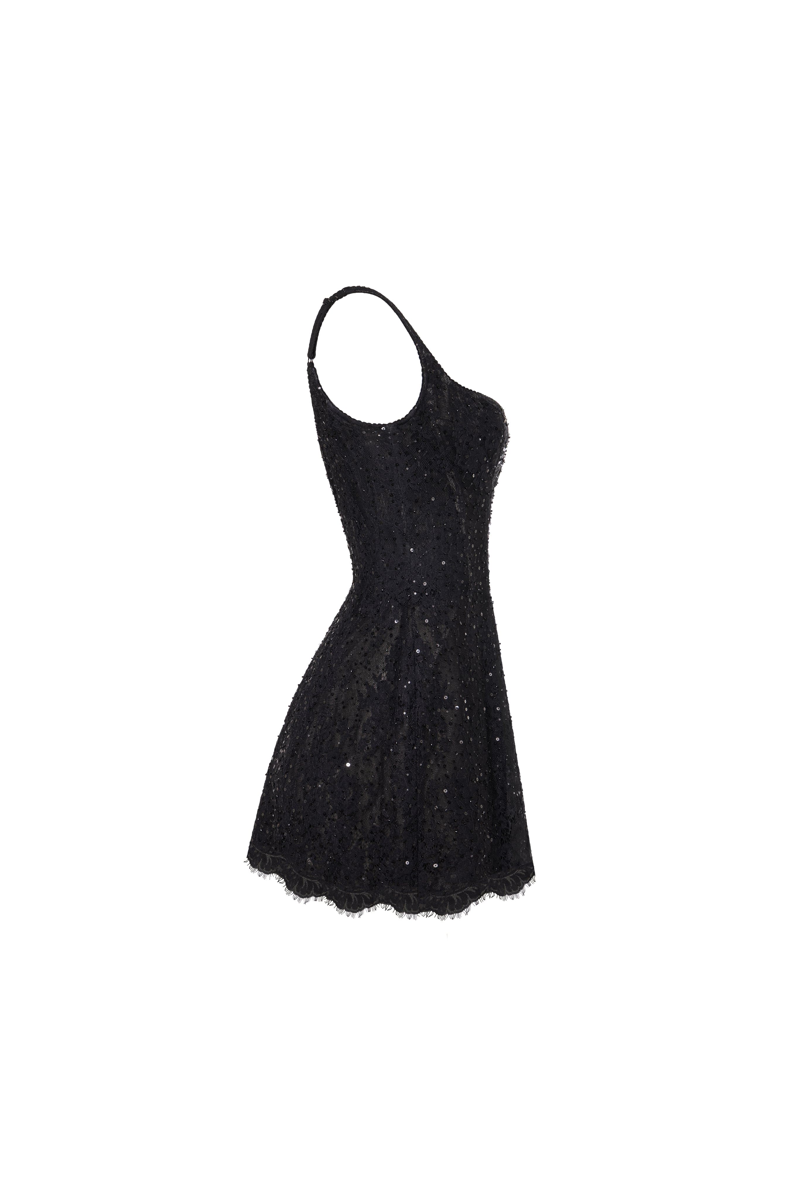 Classic black corset mini dress - Image 5