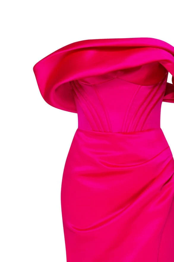 Fuchsia Off-the-shoulder mini dress - Image 3