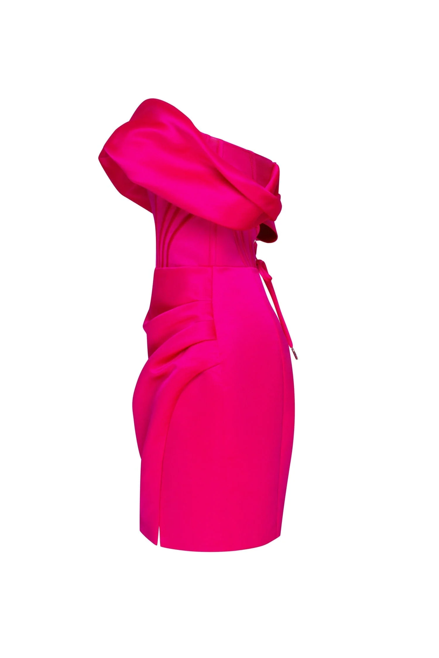 Fuchsia Off-the-shoulder mini dress - Image 4