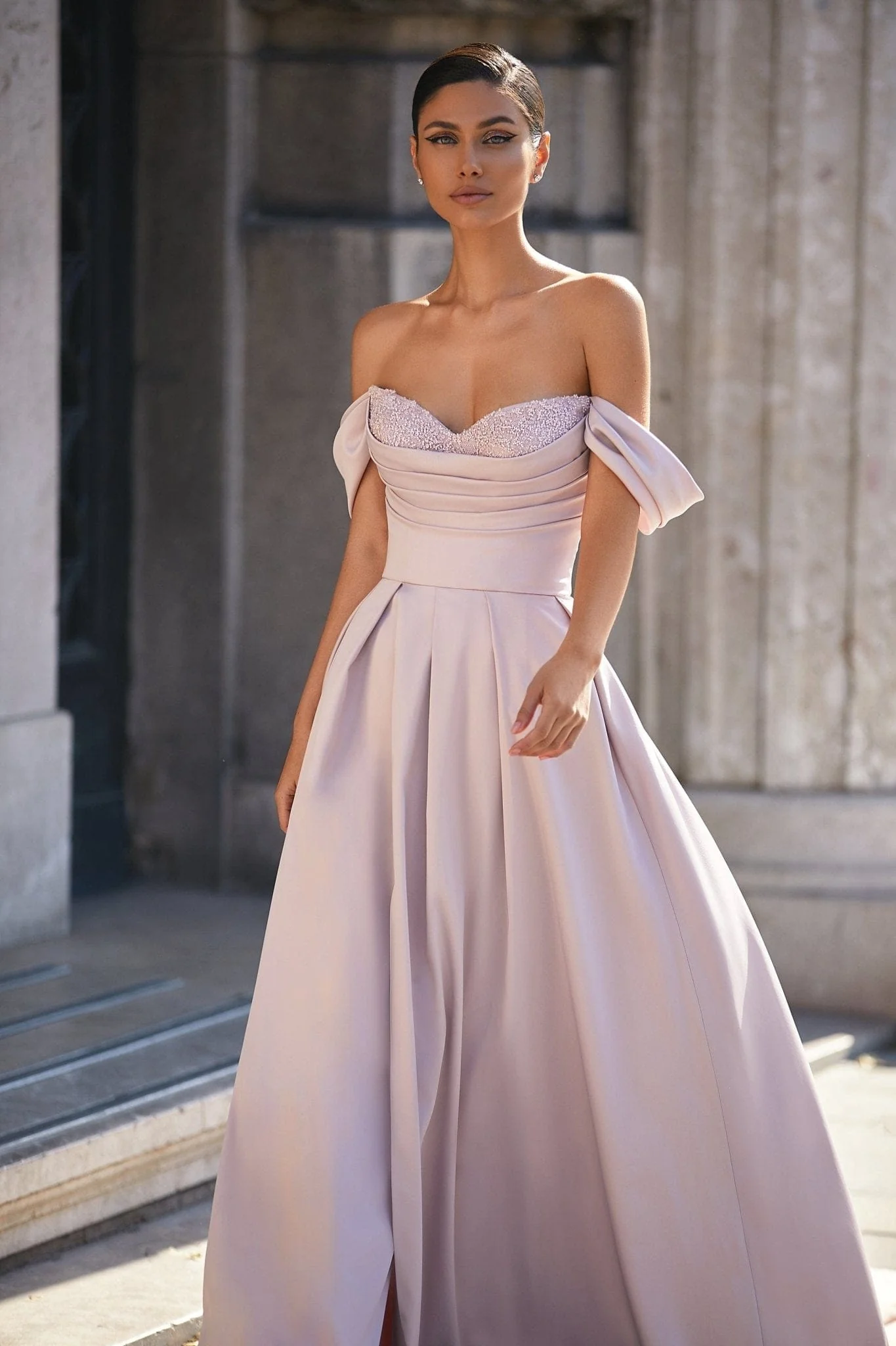 Misty Rose Princess heart-shaped neckline gown - Image 7