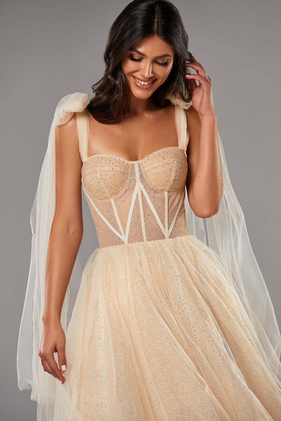 Melon Sparkly midi tulle dress - Image 5