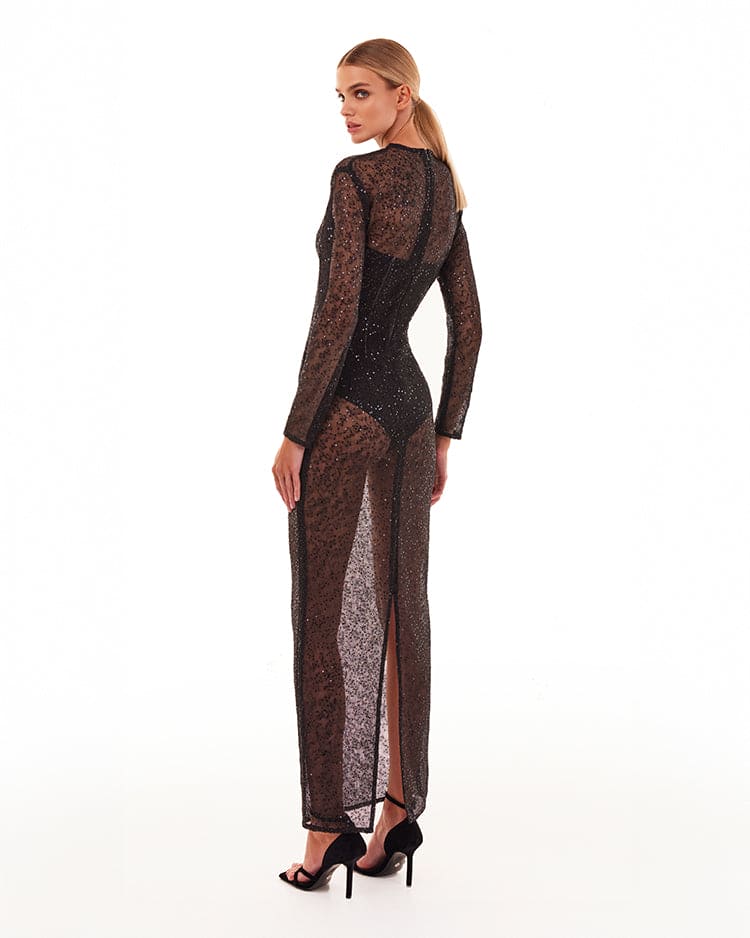 Crystal-embellished striking maxi dress - Image 3