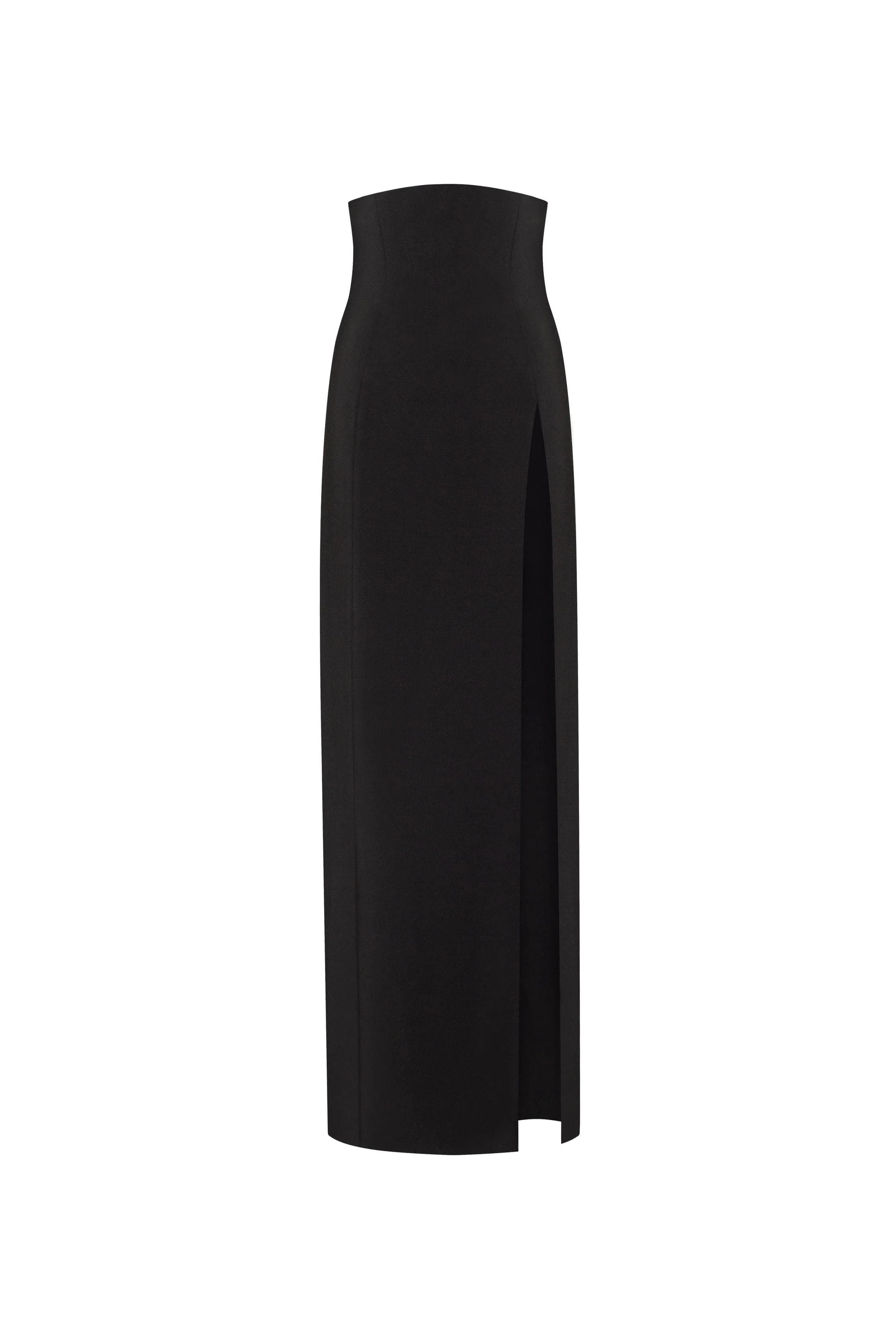 Elegant 3-piece set with white silk blouse, white mini skirt, and black crepe maxi skirt, Xo Xo - Image 8