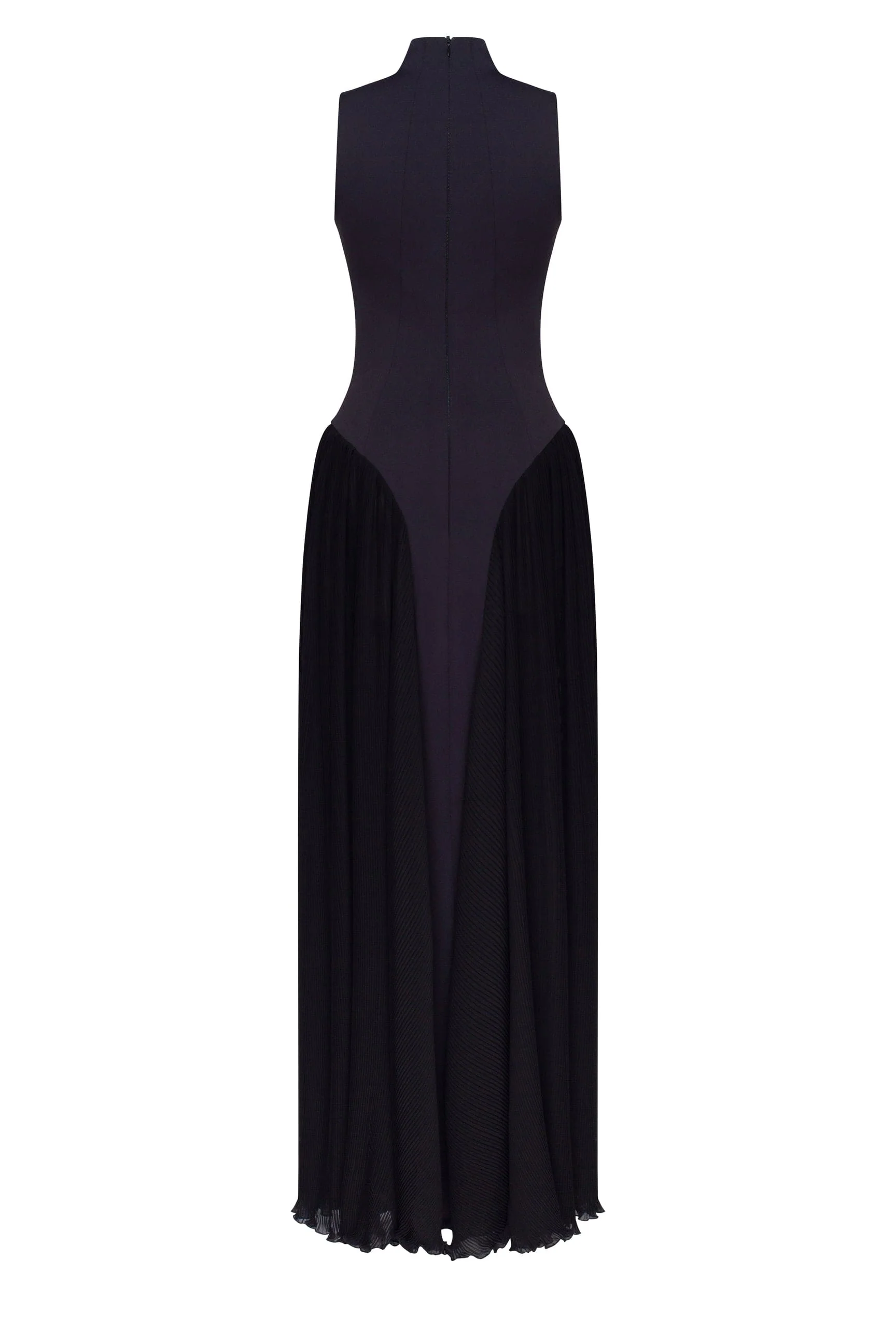 Elegant mock neck maxi dress, Parisienne - Image 4