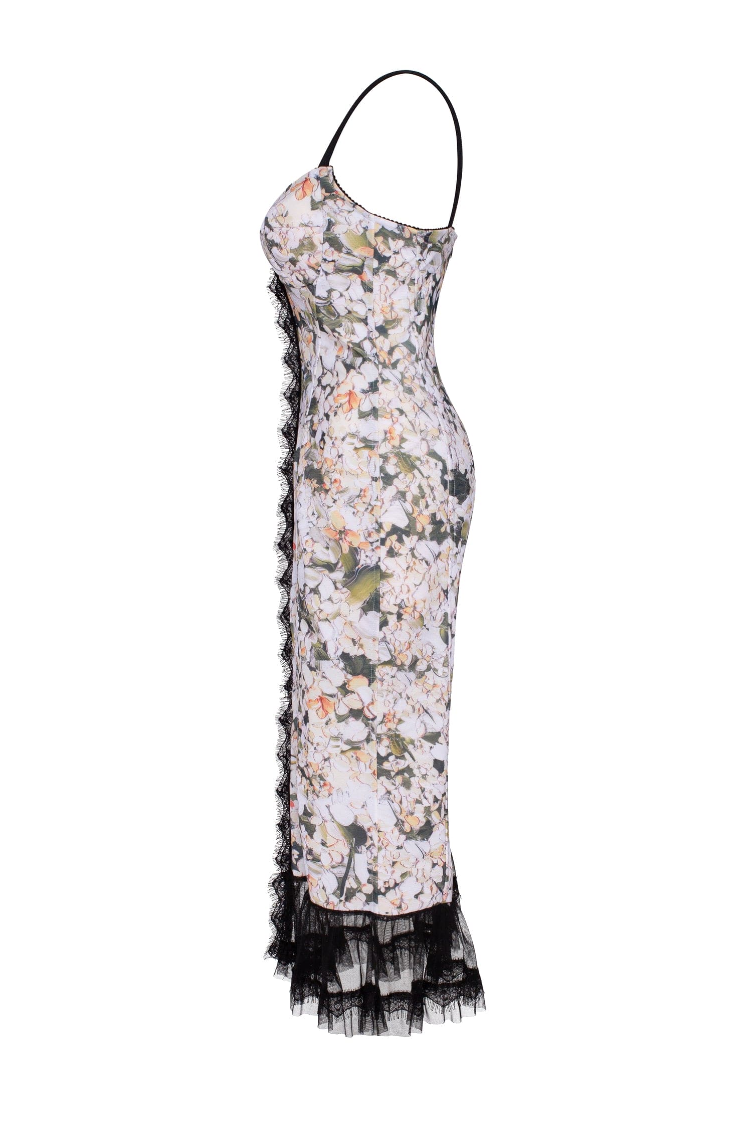 Floral midi dress with puffy tulle hem - Image 6