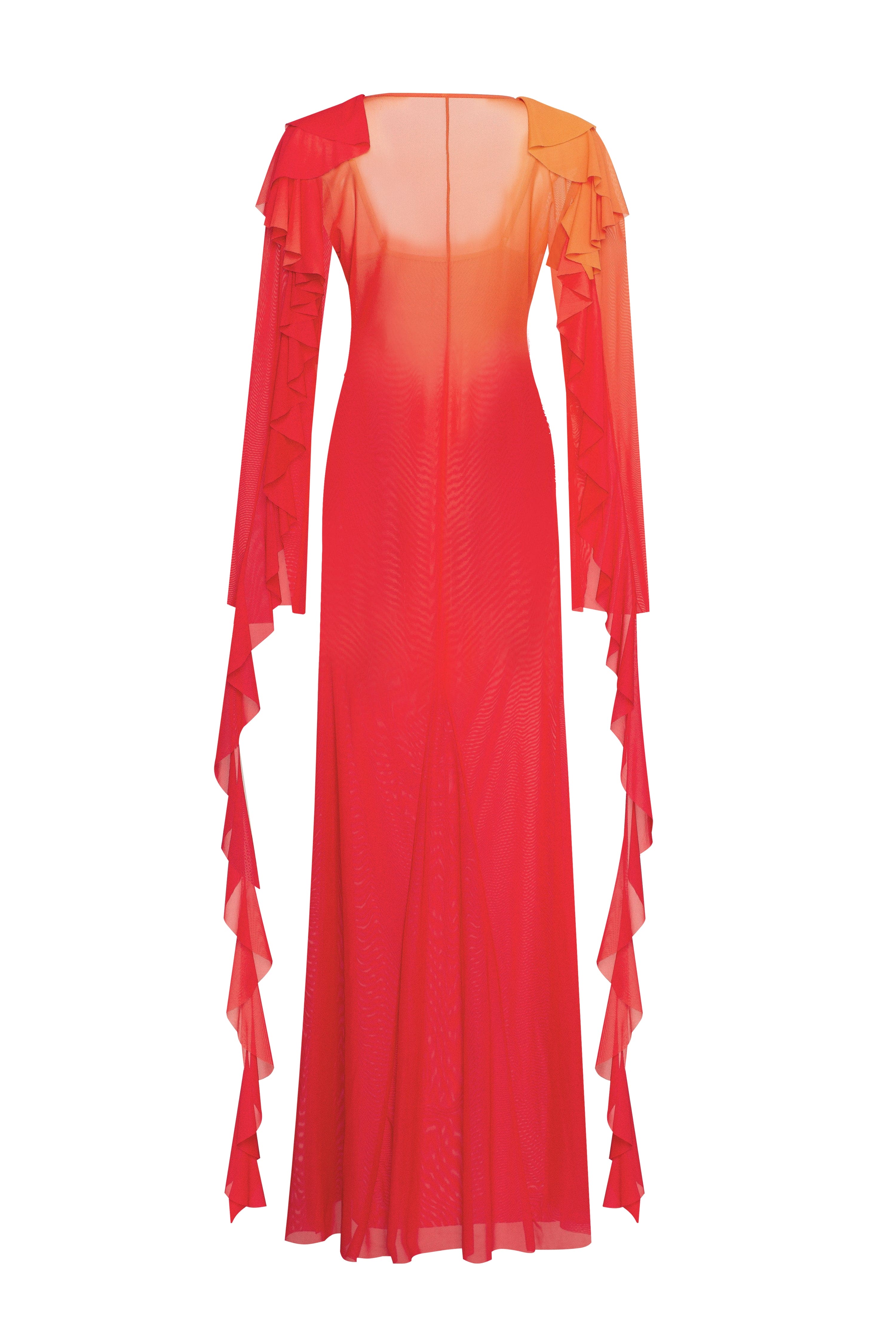 Flowy coral maxi dress, Xo Xo - Image 4