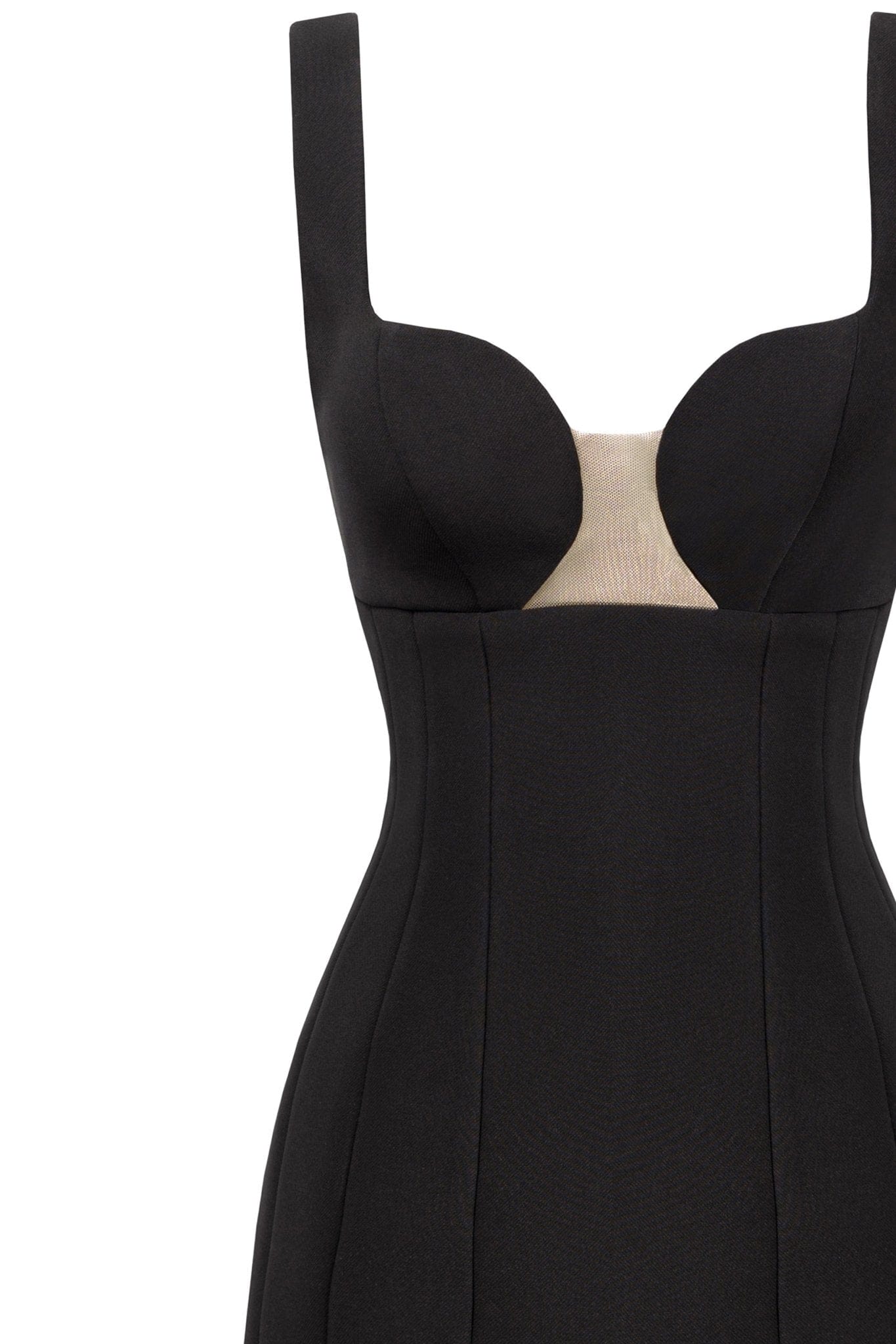 Glossy ultra mini dress in black with cutouts - Image 6