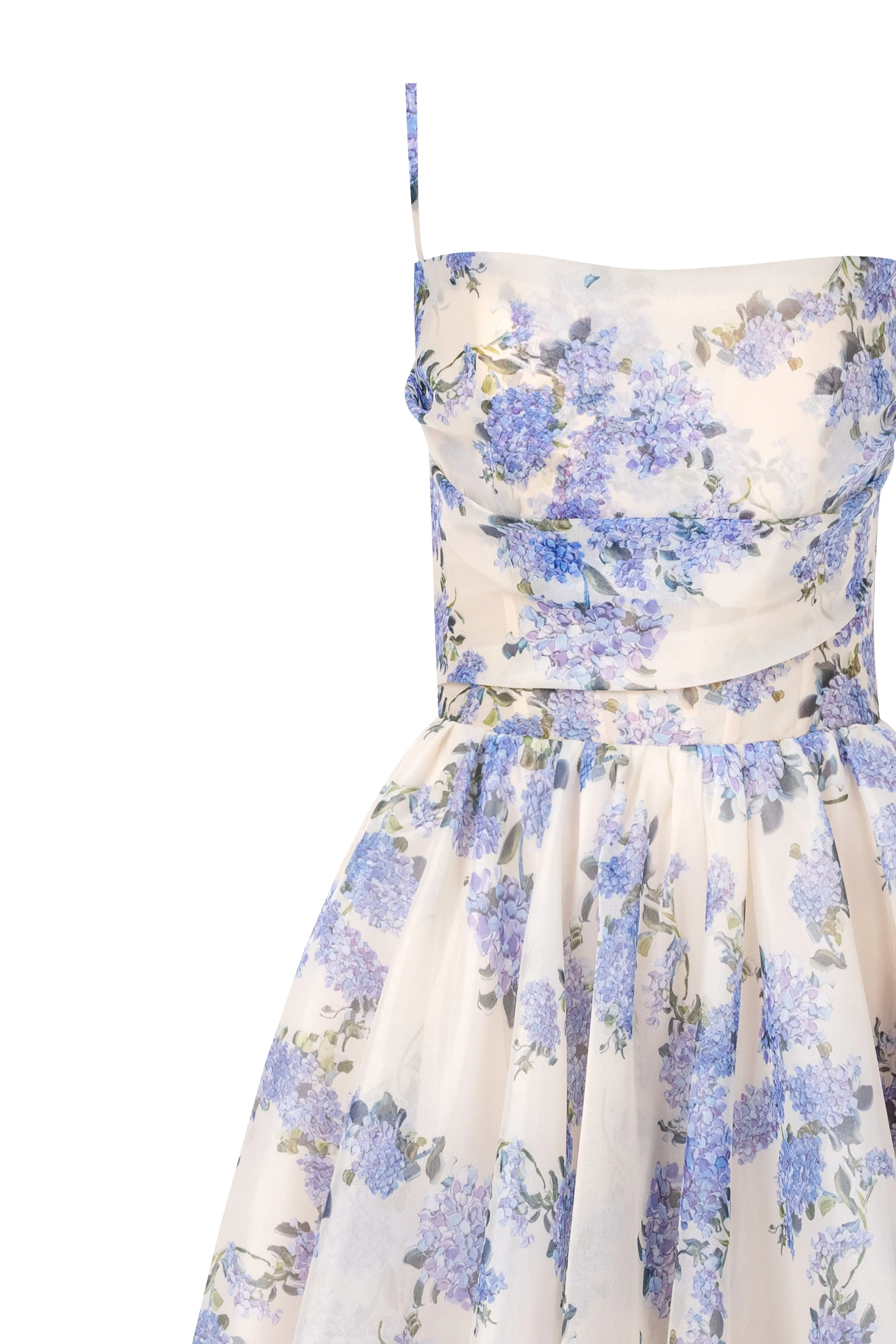 Hydrangea spaghetti strap midi dress - Image 5
