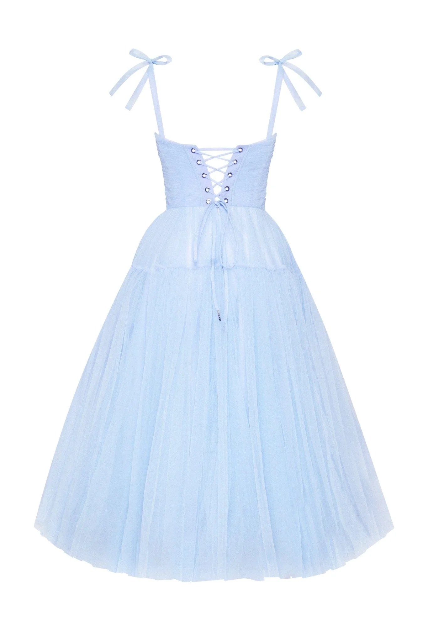 Light Blue tie-straps tulle dress - Image 3