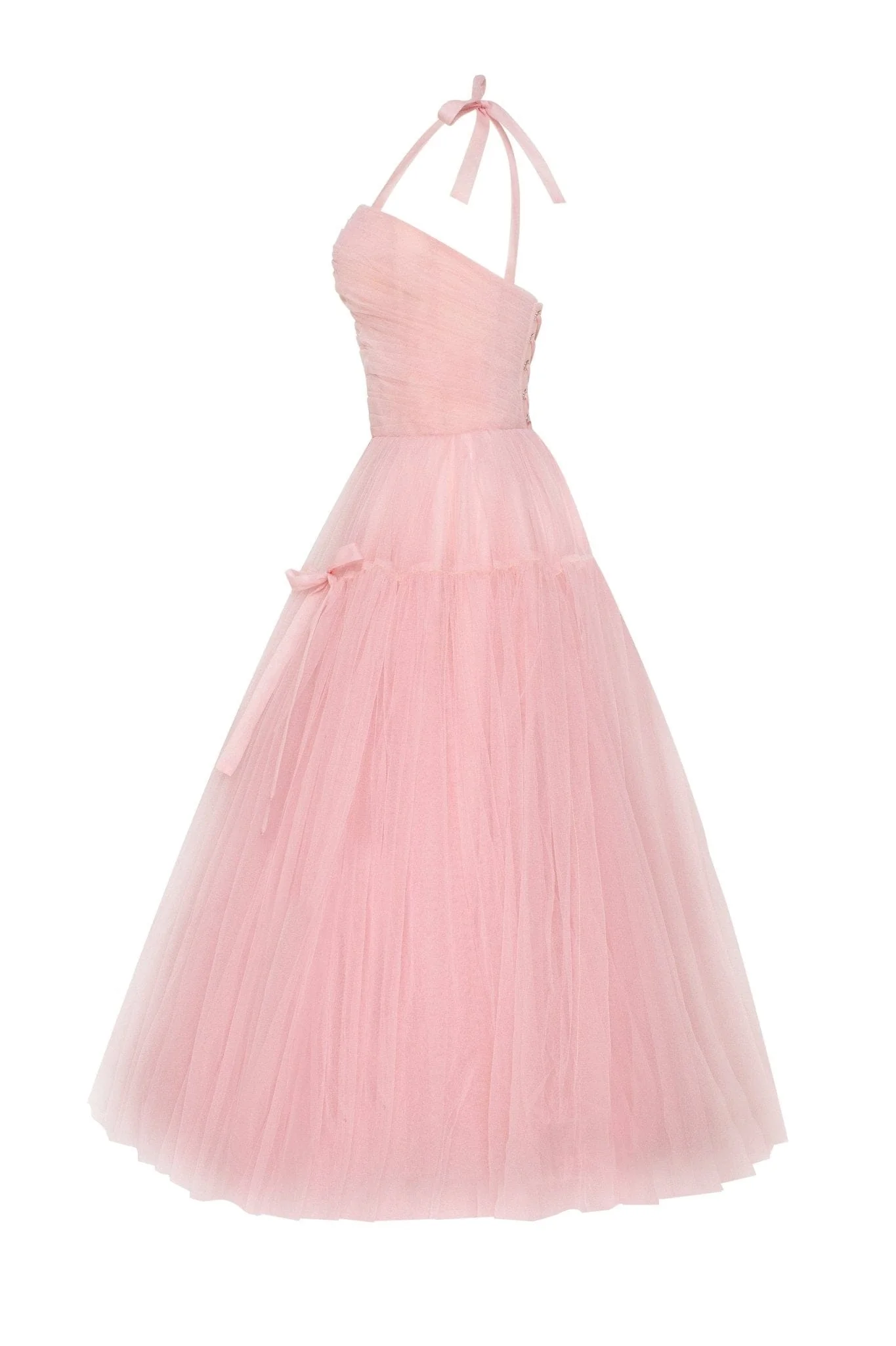 Pink tie-straps tulle dress - Image 7