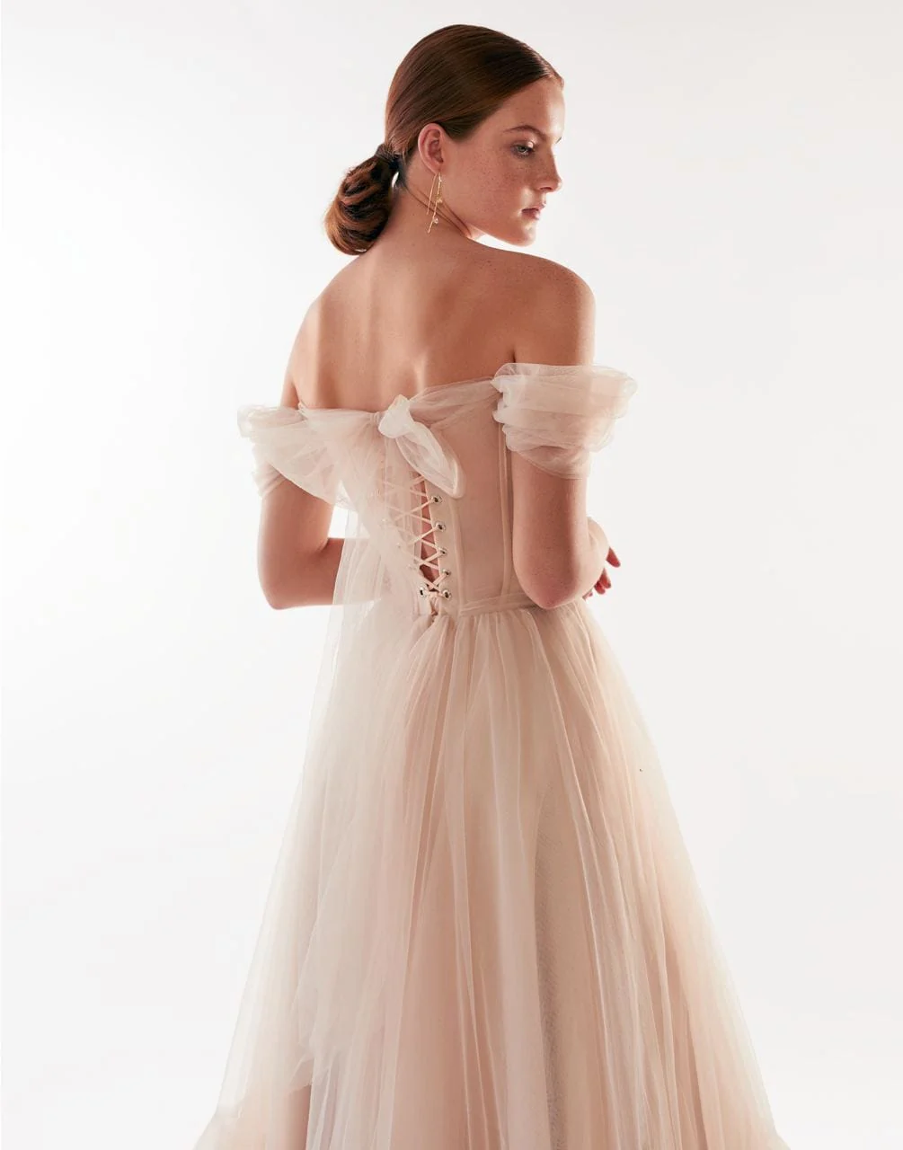Off-the-Shoulder Cocktail Tulle Dress - Image 3