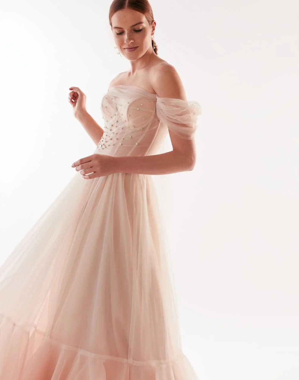 Off-the-Shoulder Cocktail Tulle Dress - Image 5