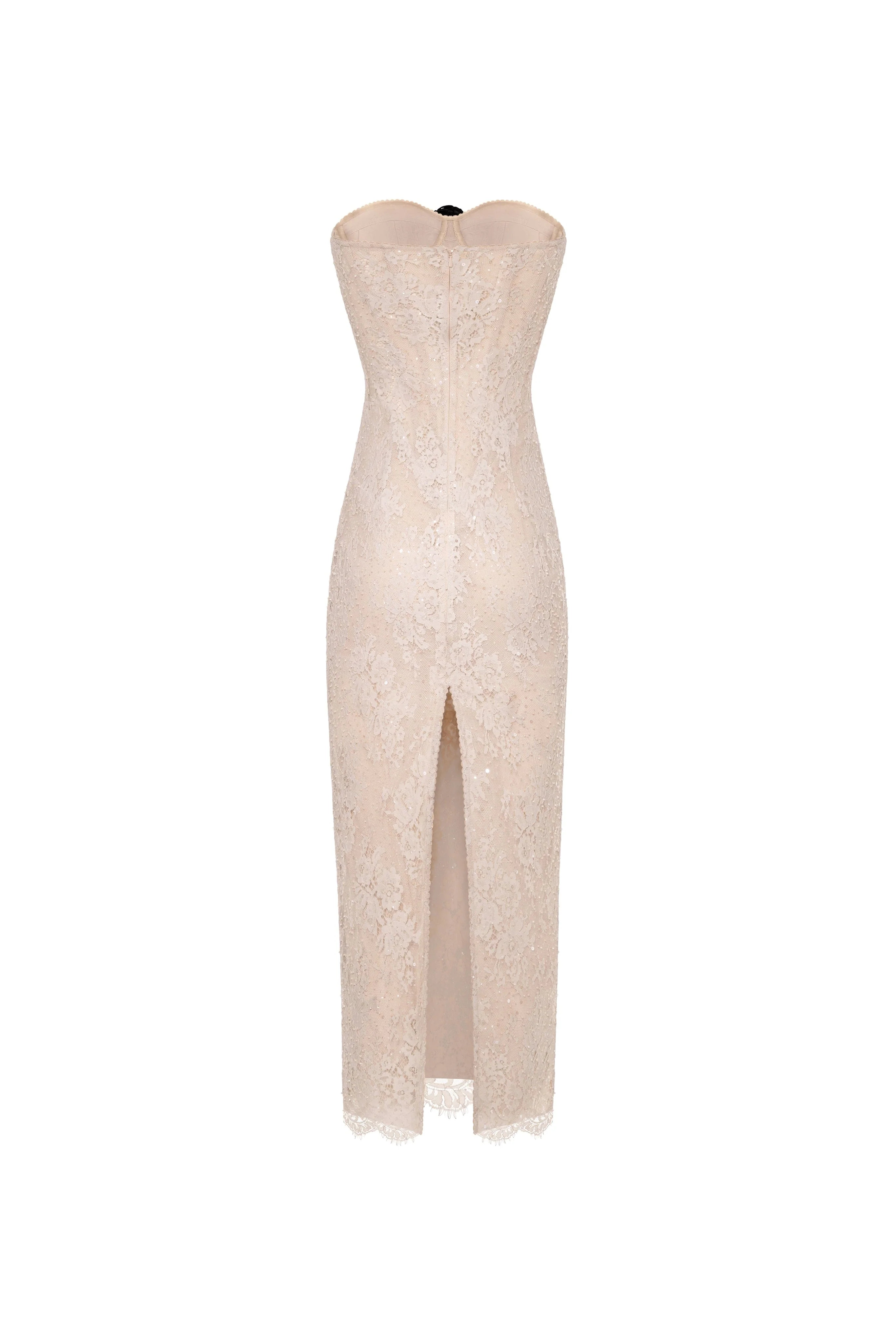 Nude lace corset maxi dress - Image 4