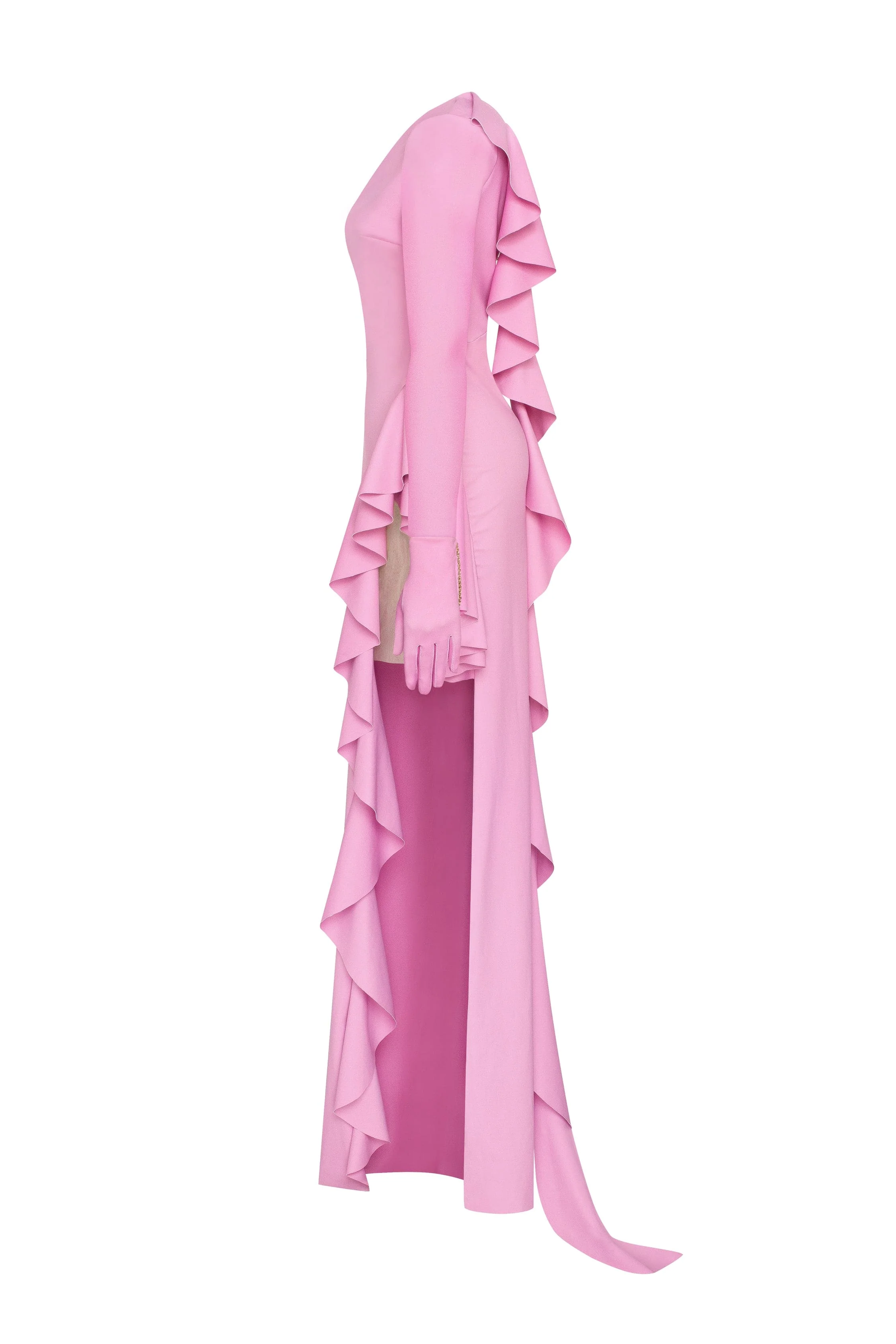One-shoulder ruffle-trimmed maxi dress in pink, Xo Xo - Image 7