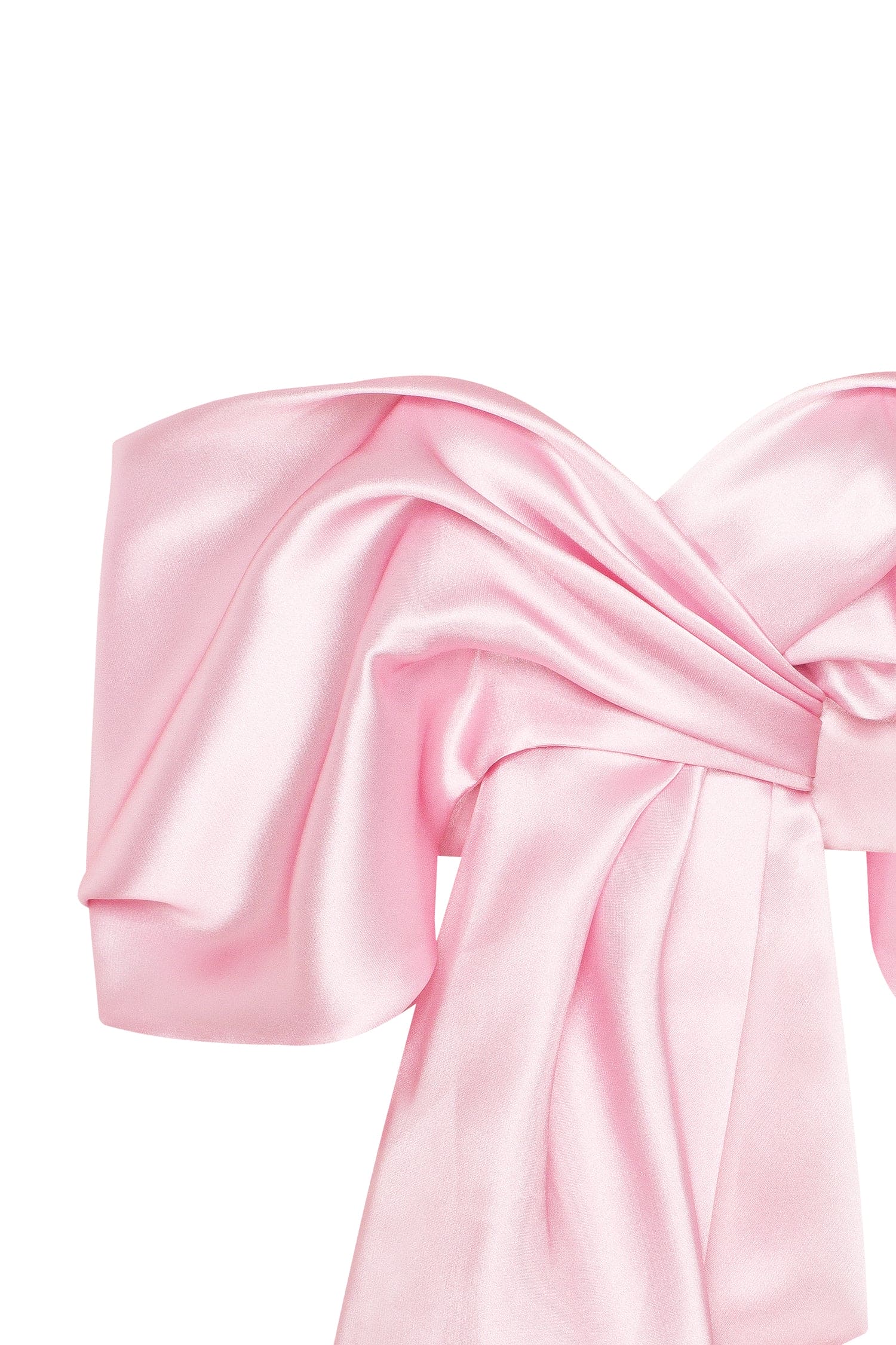 Pink organza off-shoulder blouse with meringue flounces, Xo Xo - Image 6