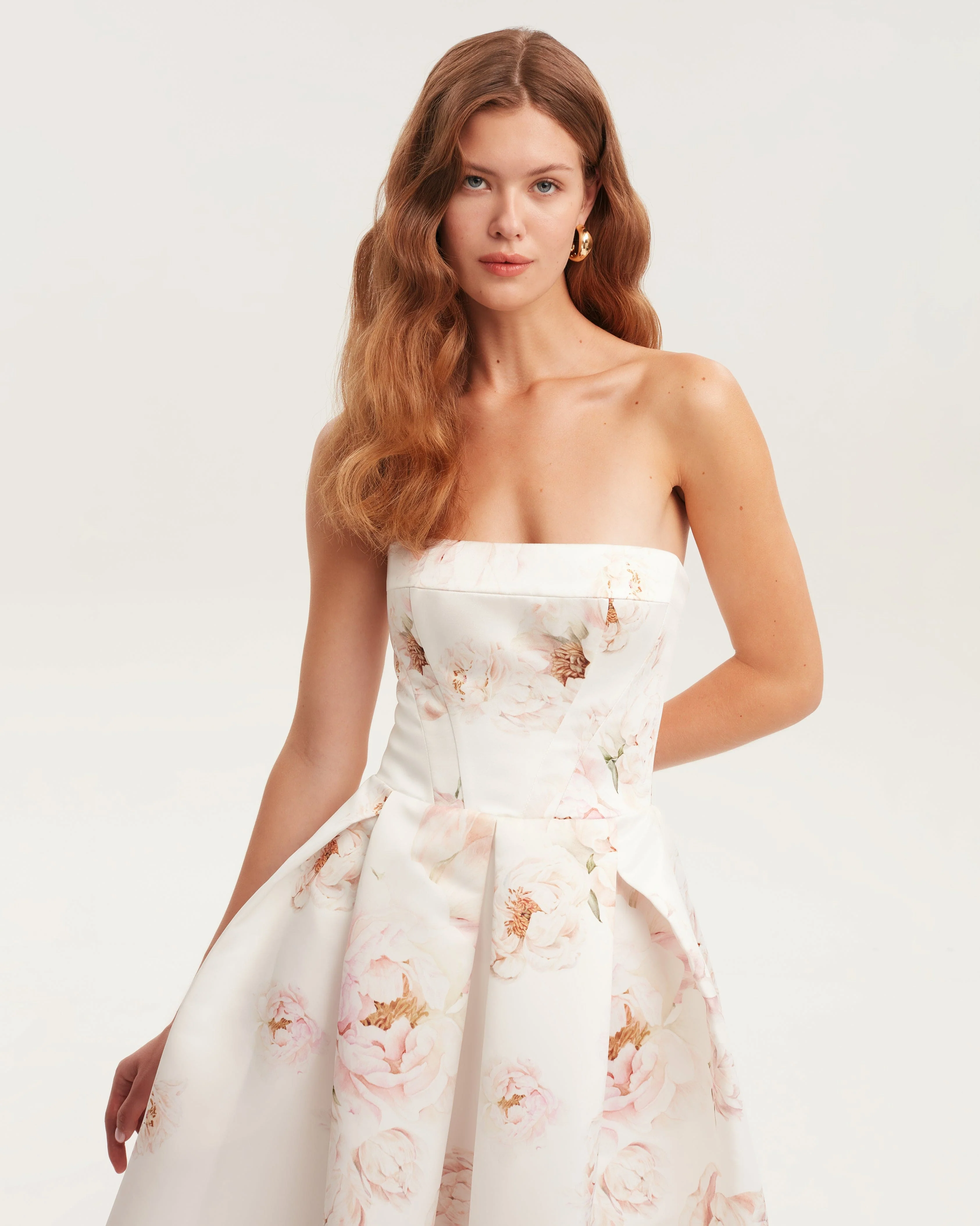 Pink peony corset midi dress, Garden of Eden - Image 5