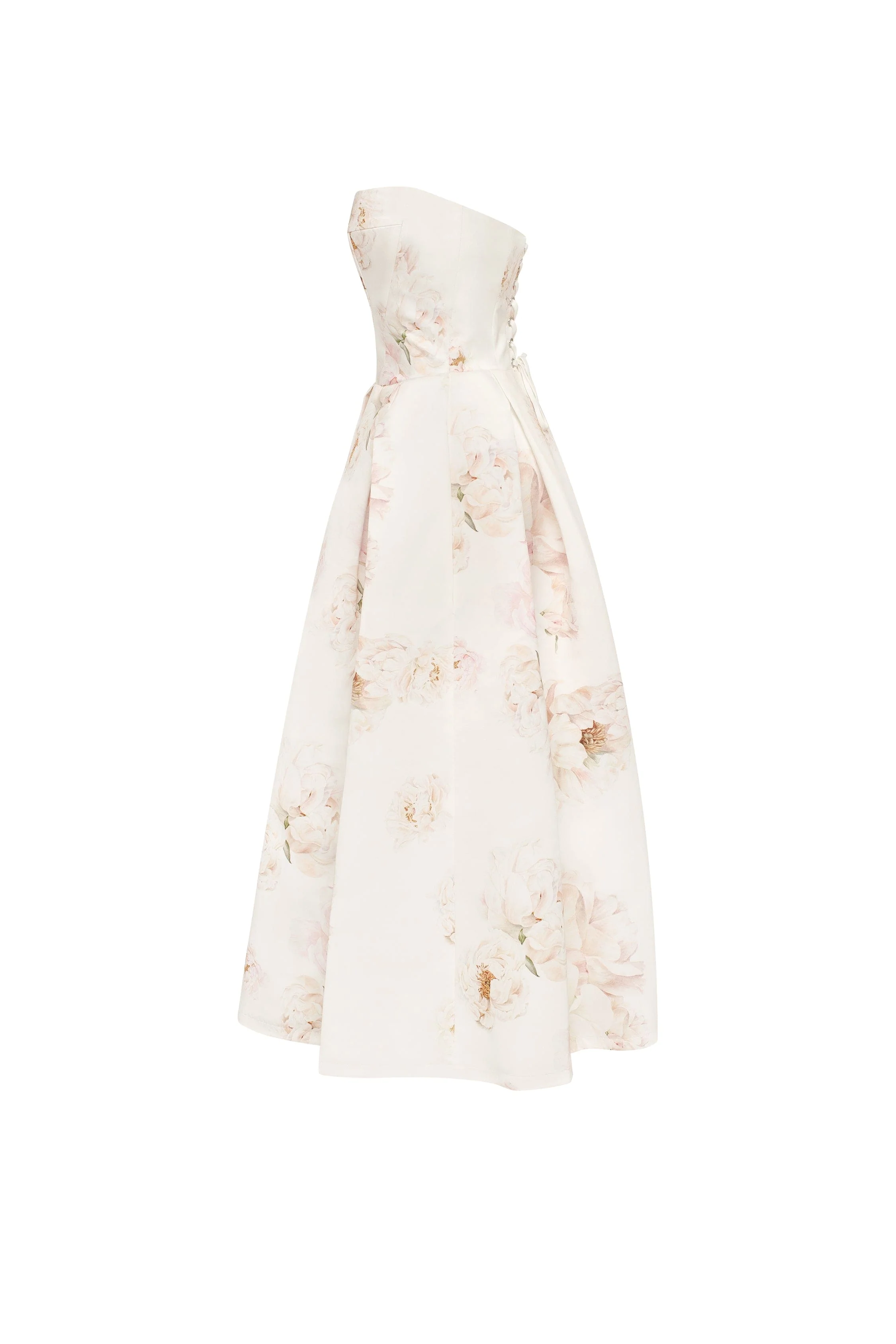Pink peony corset midi dress, Garden of Eden - Image 7