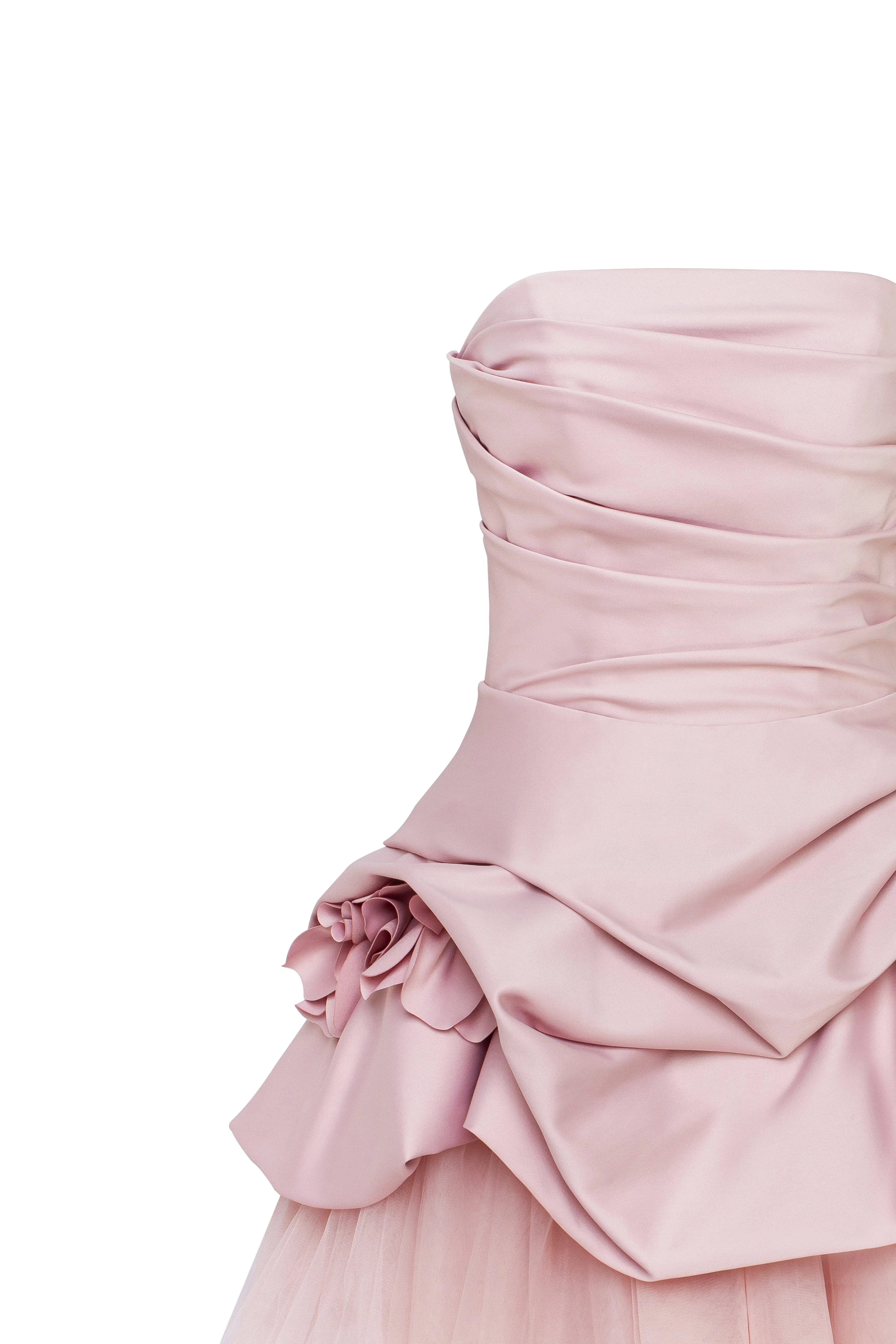 Rosette mini dress in misty rose, Glow-Up - Image 6